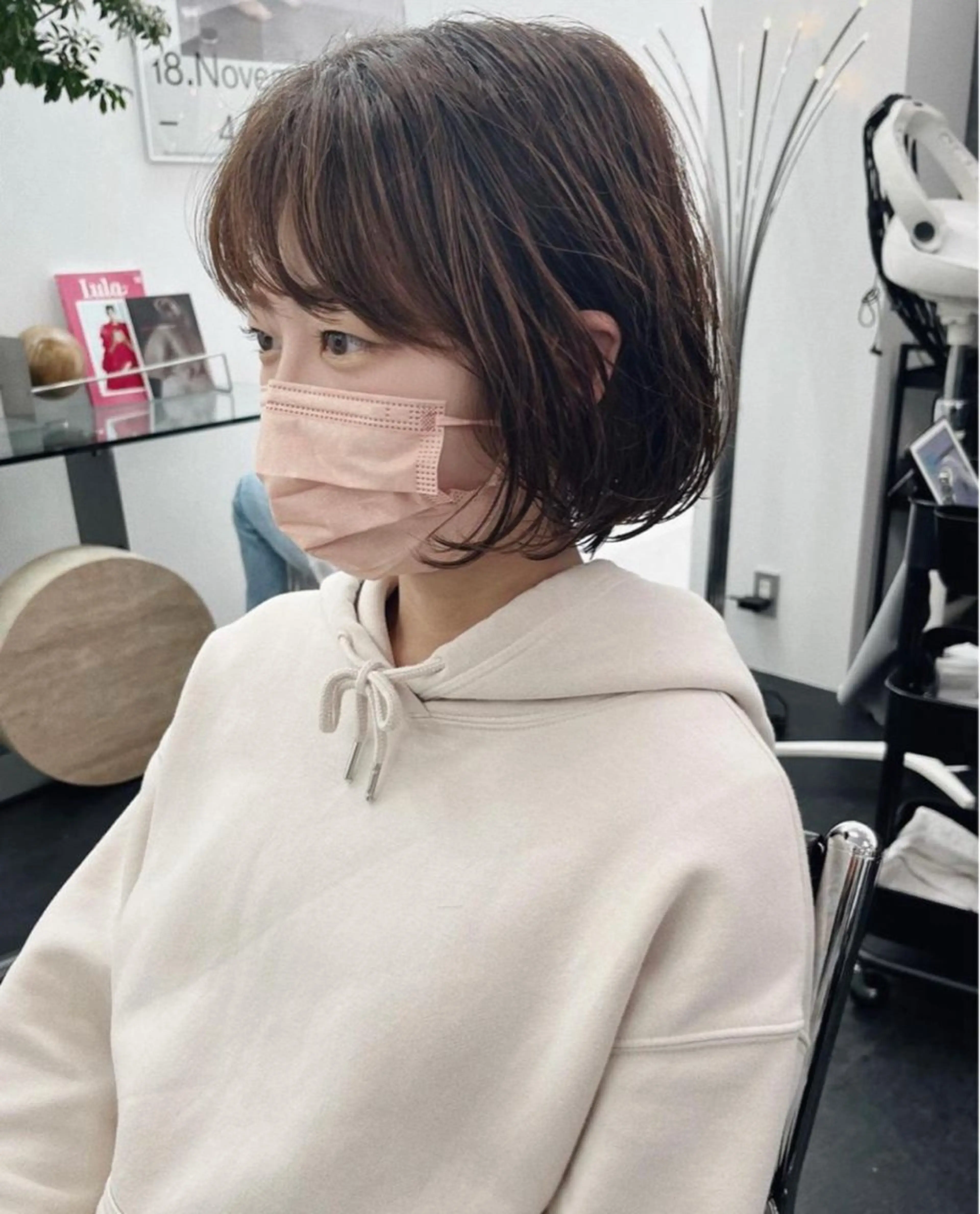 ミディアム カラー ブリーチモデル募集 古内柊のヘアスタイル