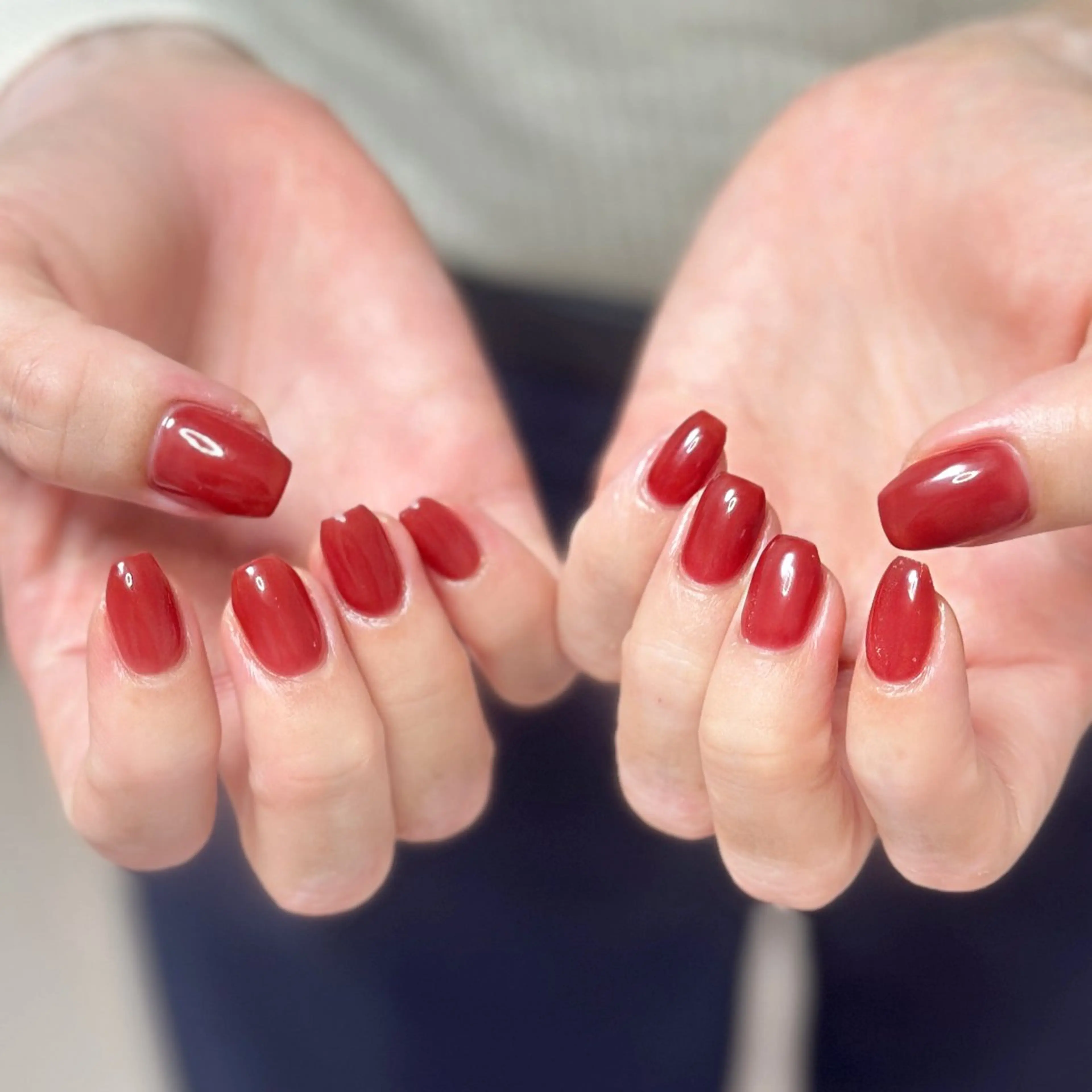 ネイル アートネイル オーロラネイル チークネイル フレンチネイル ガラスフレンチ ハンドネイル 🎀YooLi Nail salonのネイルデザイン