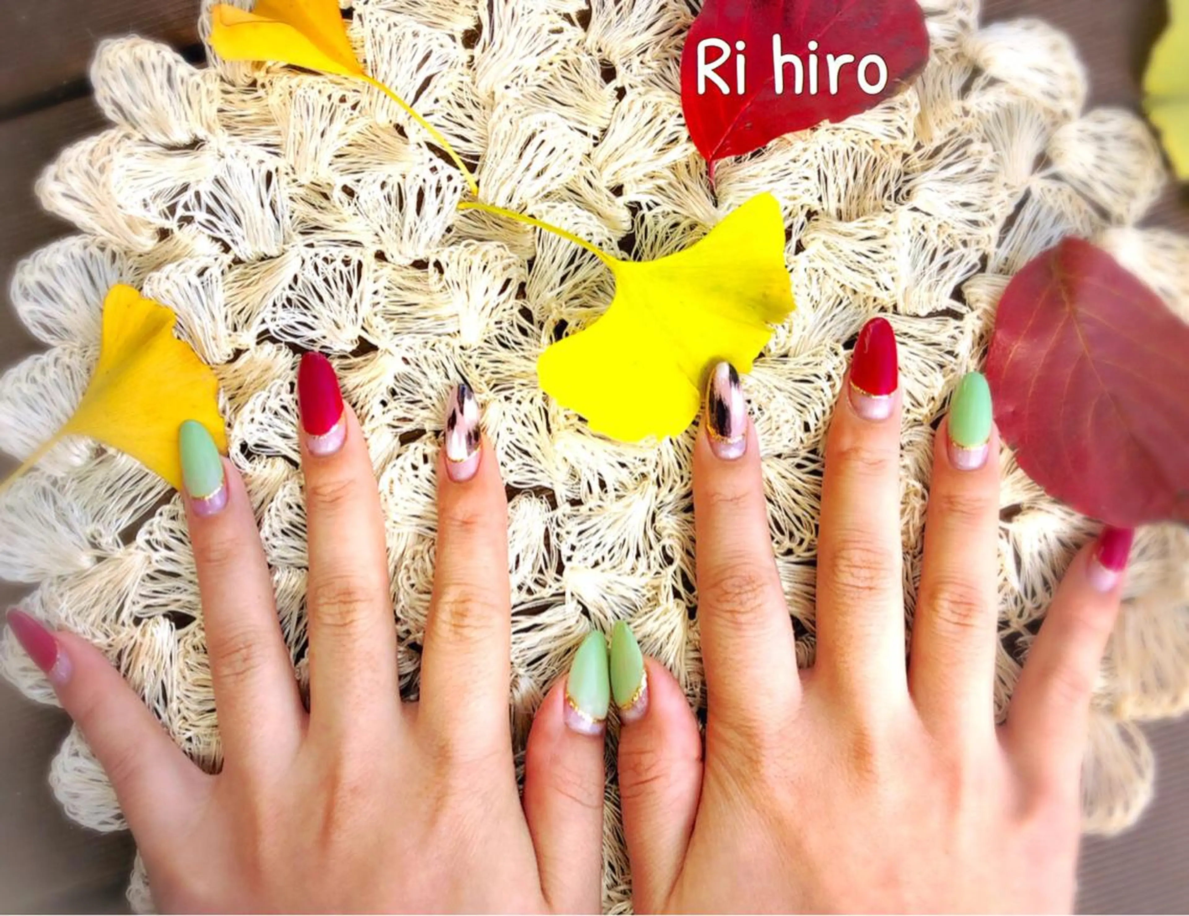 ネイル フレンチネイル ラメ(グリッター) HIRATA RIEのネイルデザイン