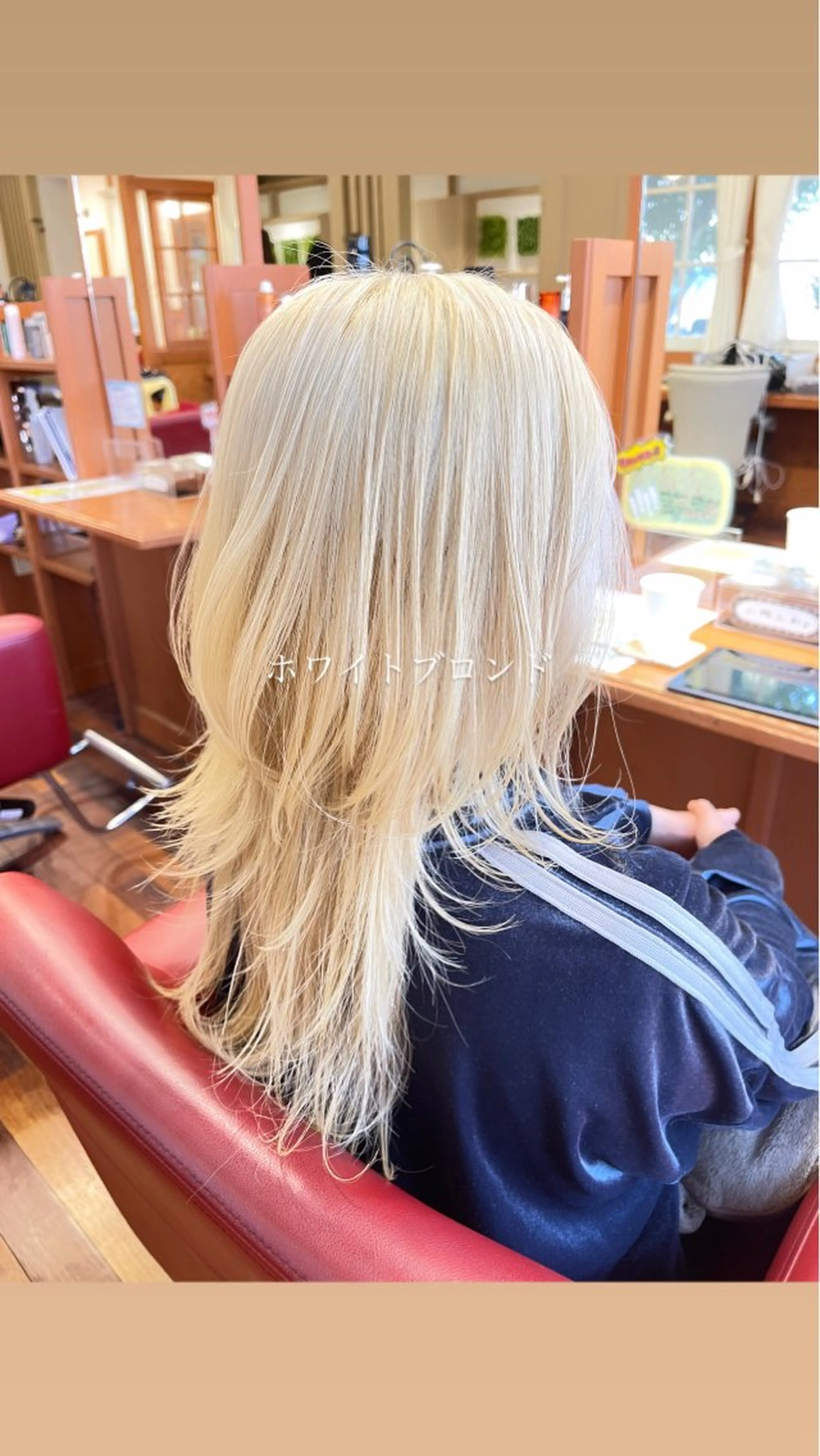 ロング カラー ブリーチ ブロンド ホワイトブロンド TJ天気予報 豊田 /松岡さくらのヘアスタイル