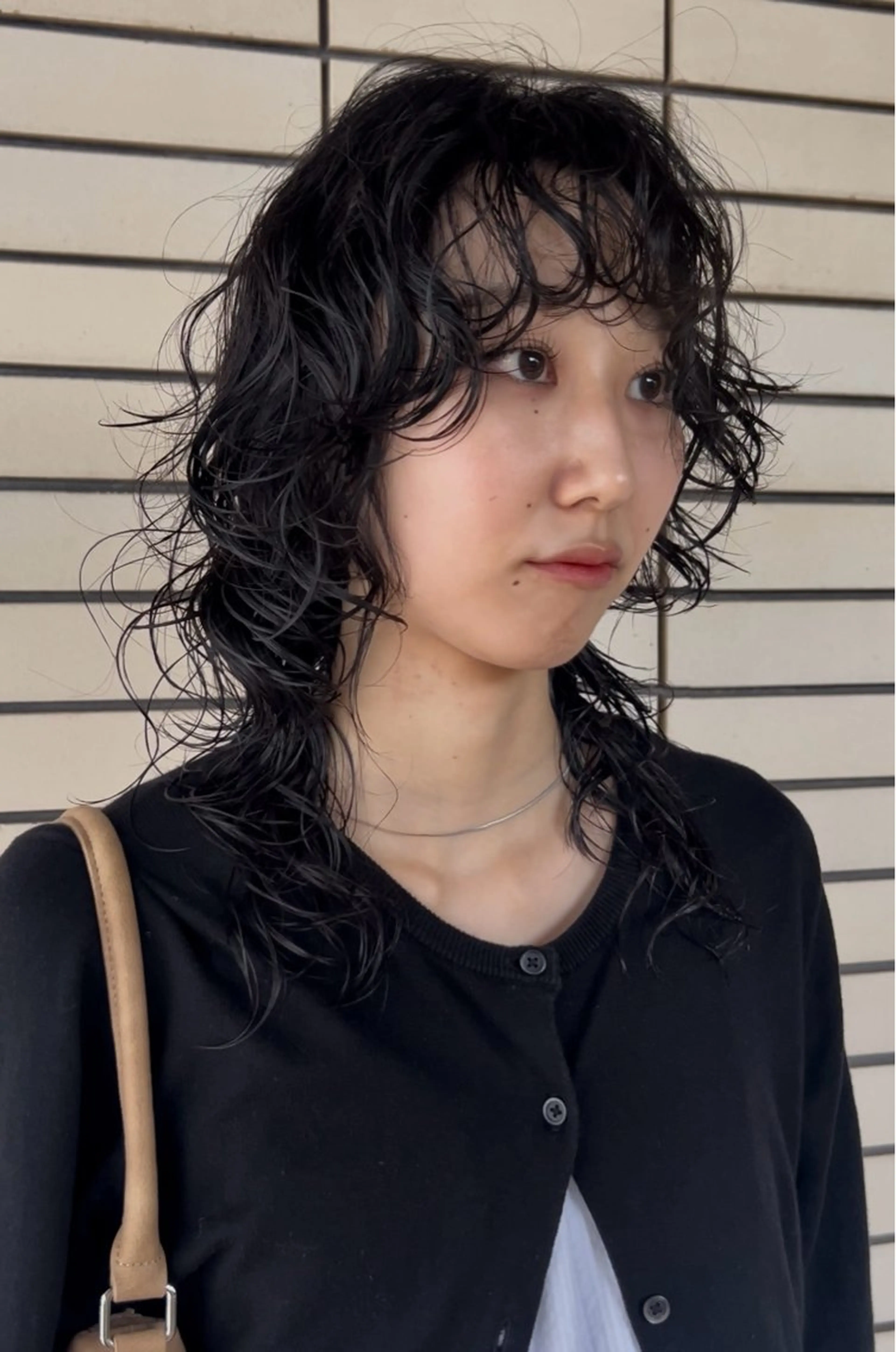 ミディアム カラー パーマ デザインカット/ パーマ/nanaのヘアスタイル