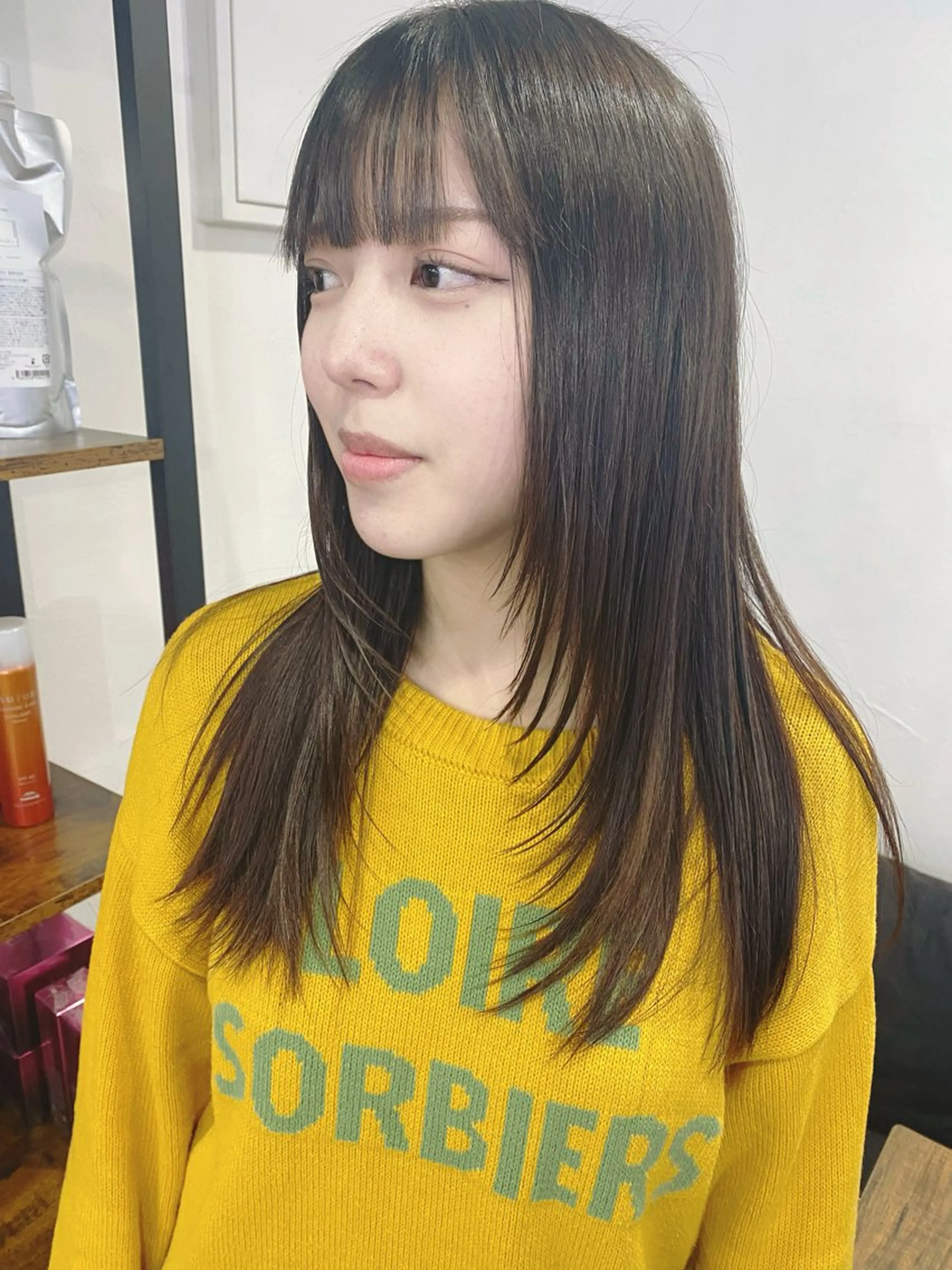 ロング 顔まわりレイヤー 顔周りカット レイヤーカット ナチュラルヘア /透明感/長井遥陽のヘアスタイル