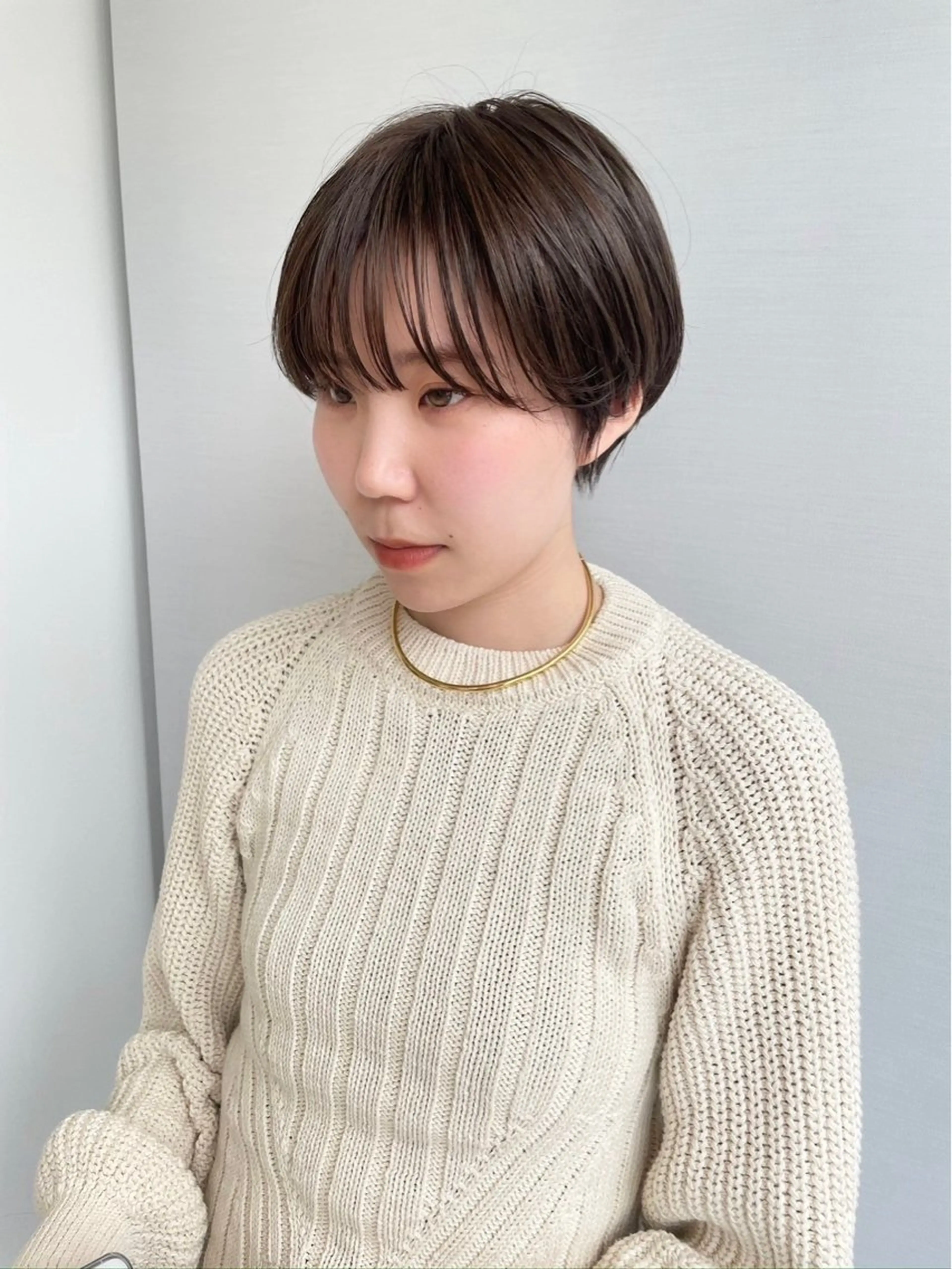 ショート 🫒🫒ブリーチなし 艶カラー🫒ヤマシロのヘアスタイル