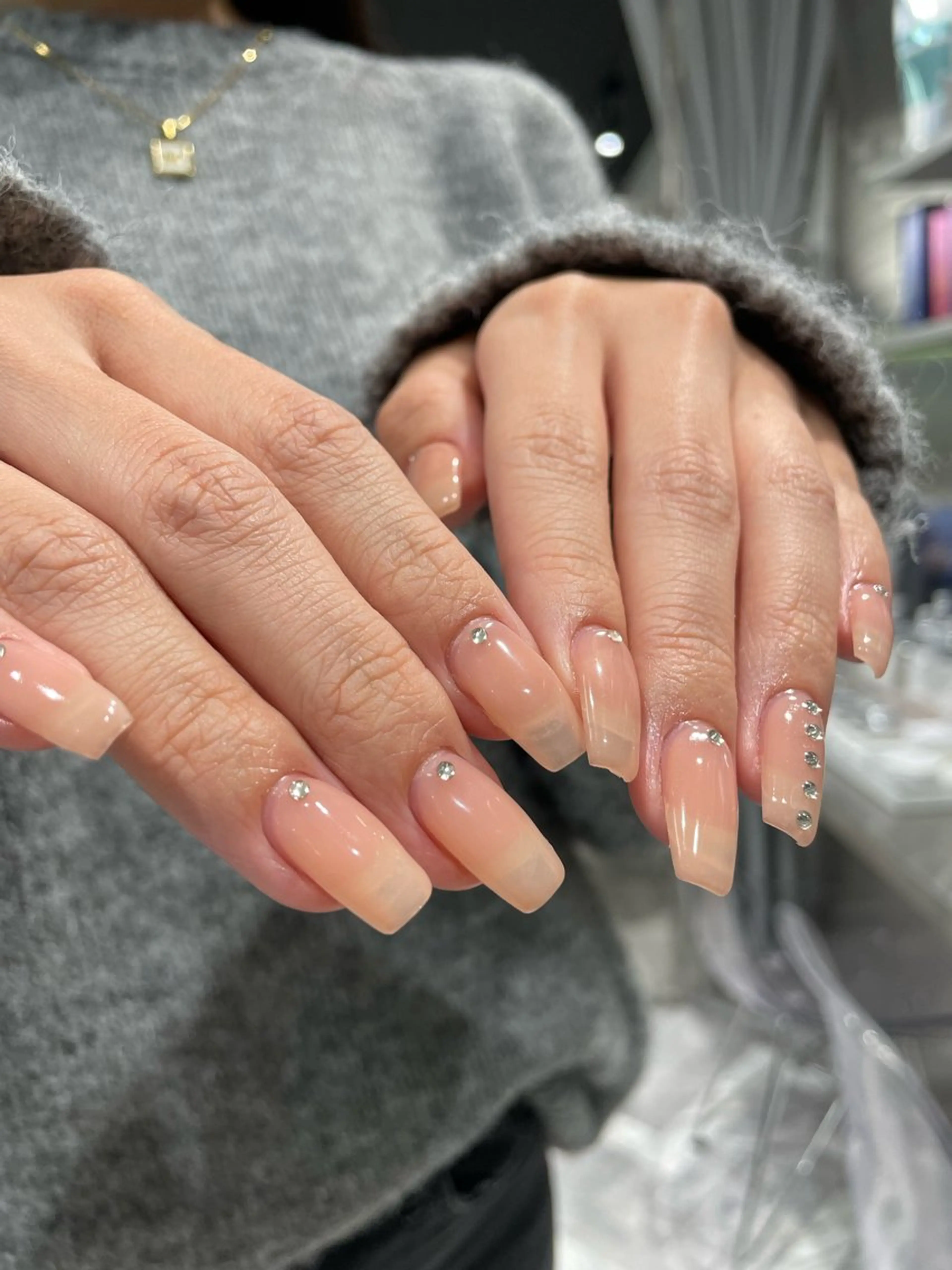 ネイル クルミ/ 💕ワンホンネイルのネイルデザイン