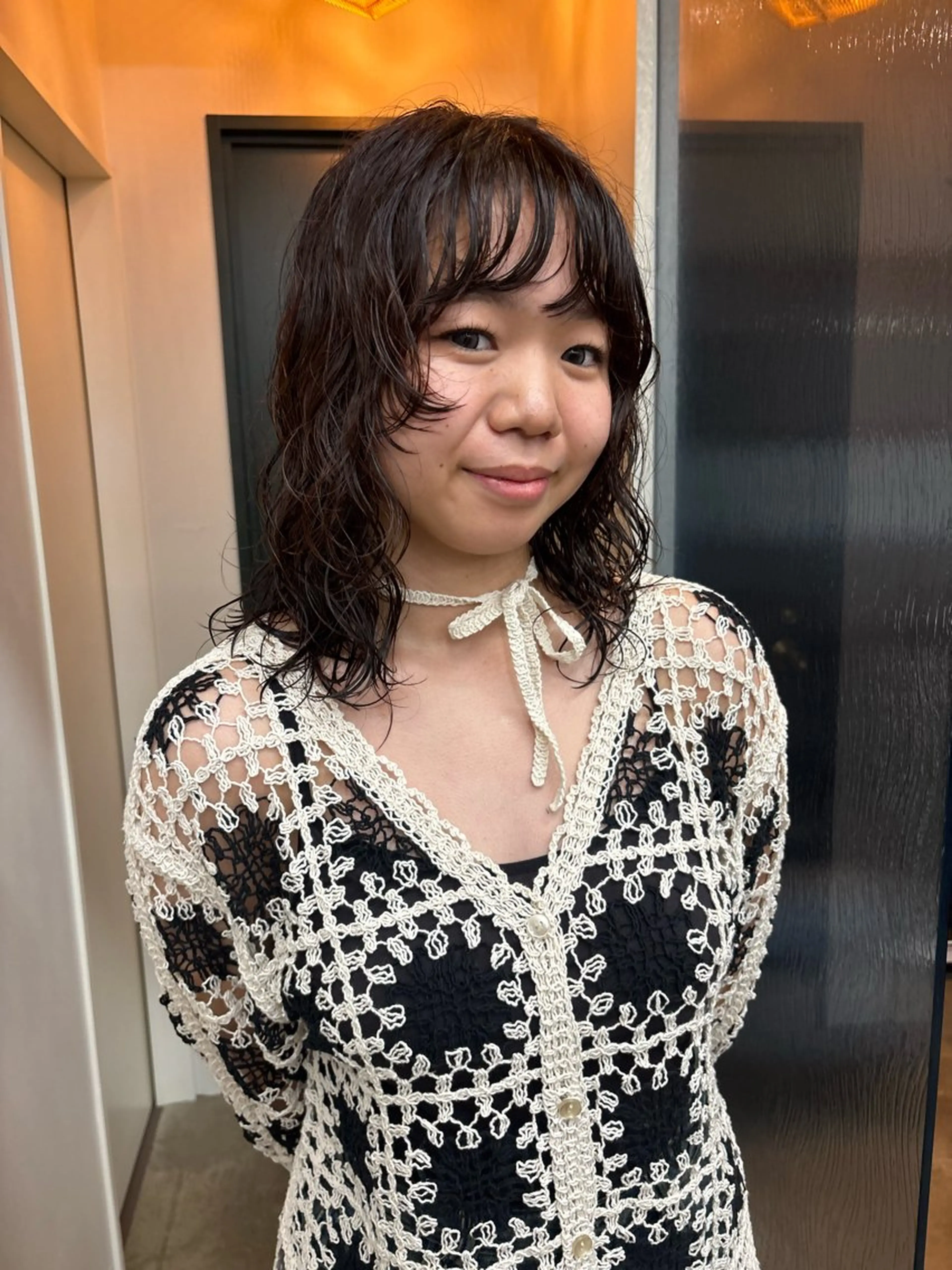 パーマ RIN パーマ/暖色カラーのヘアスタイル