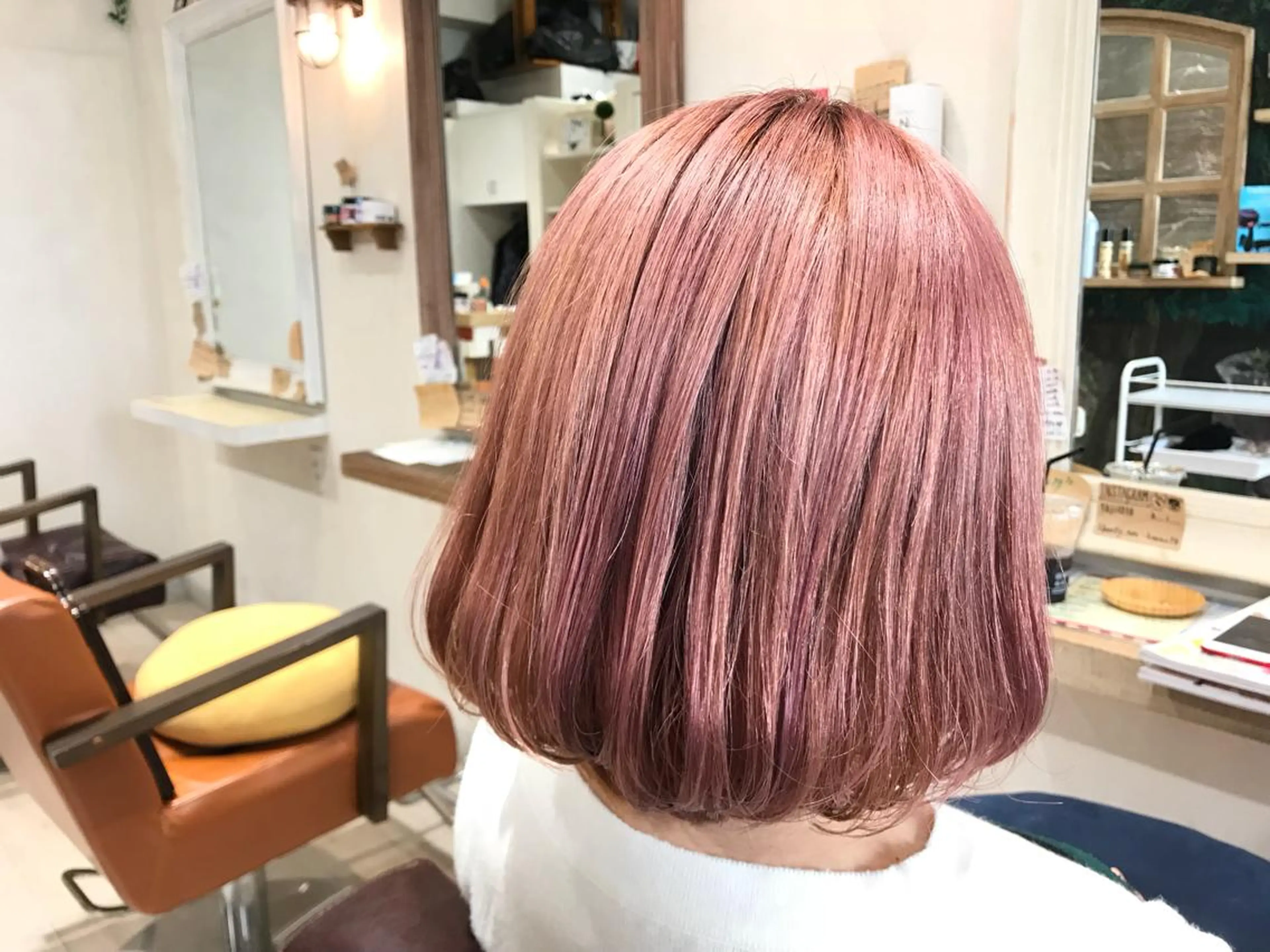 ショート カラー ベージュカラー ピンクカラー ピンクベージュ メンズ指名多数!! SiLO 田島のヘアスタイル