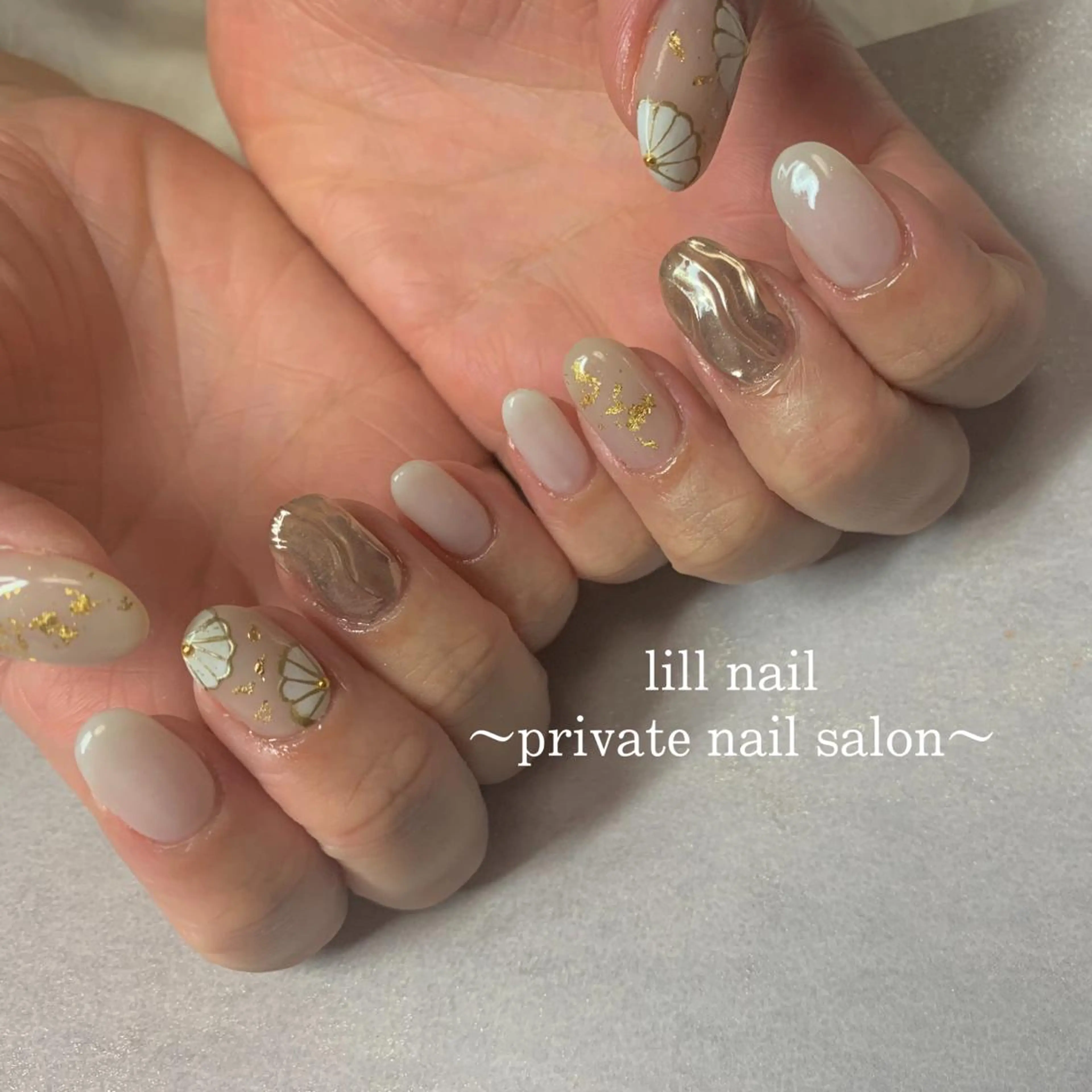 ミディアム pllia beautyのネイルデザイン