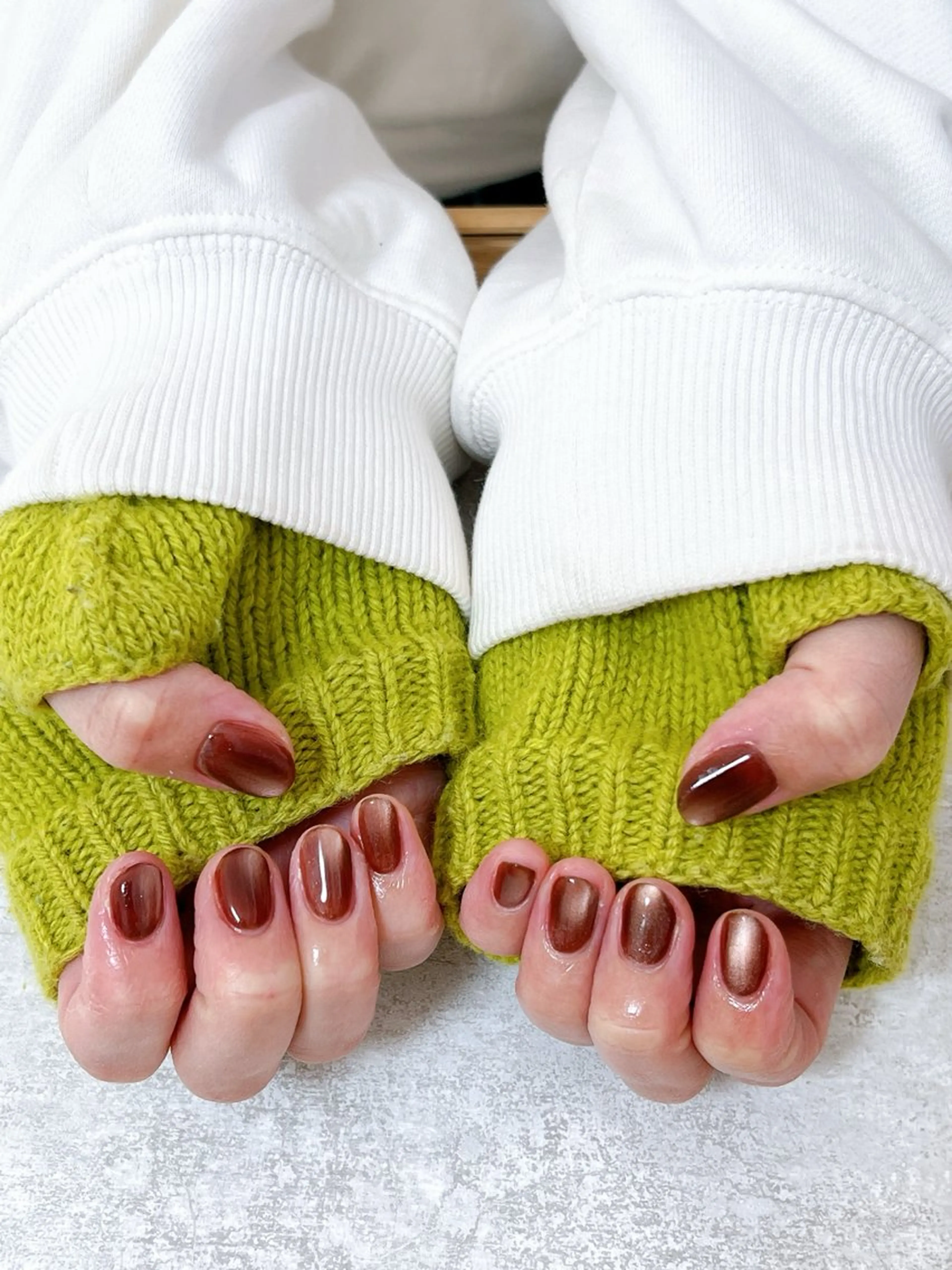 ネイル オーロラネイル フットネイル フレンチネイル ジェルネイル ハート ハンドネイル mogunail &blowのネイルデザイン