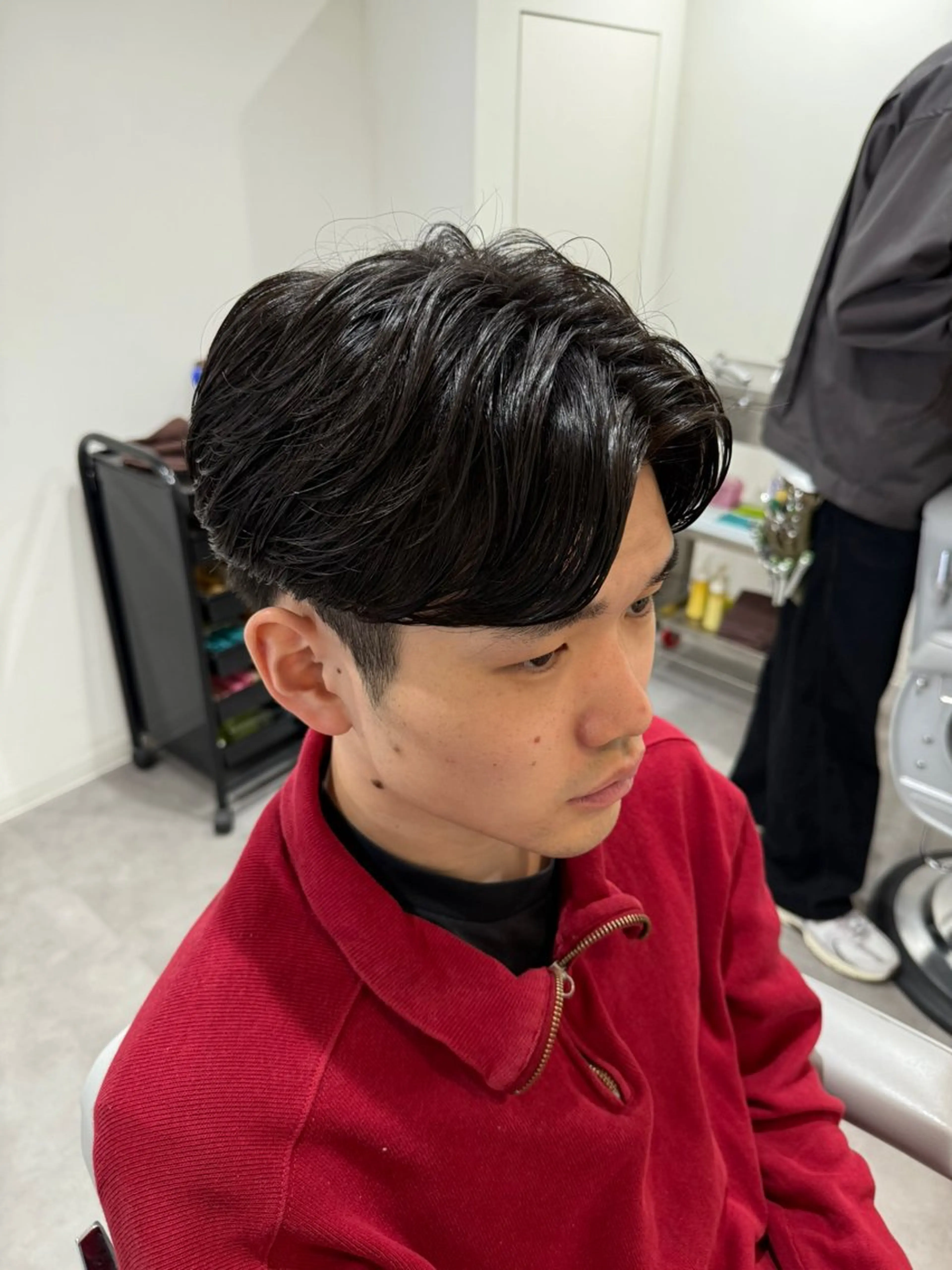 ミディアム メンズ カット パーマ NAM松戸 高田さくらのヘアスタイル