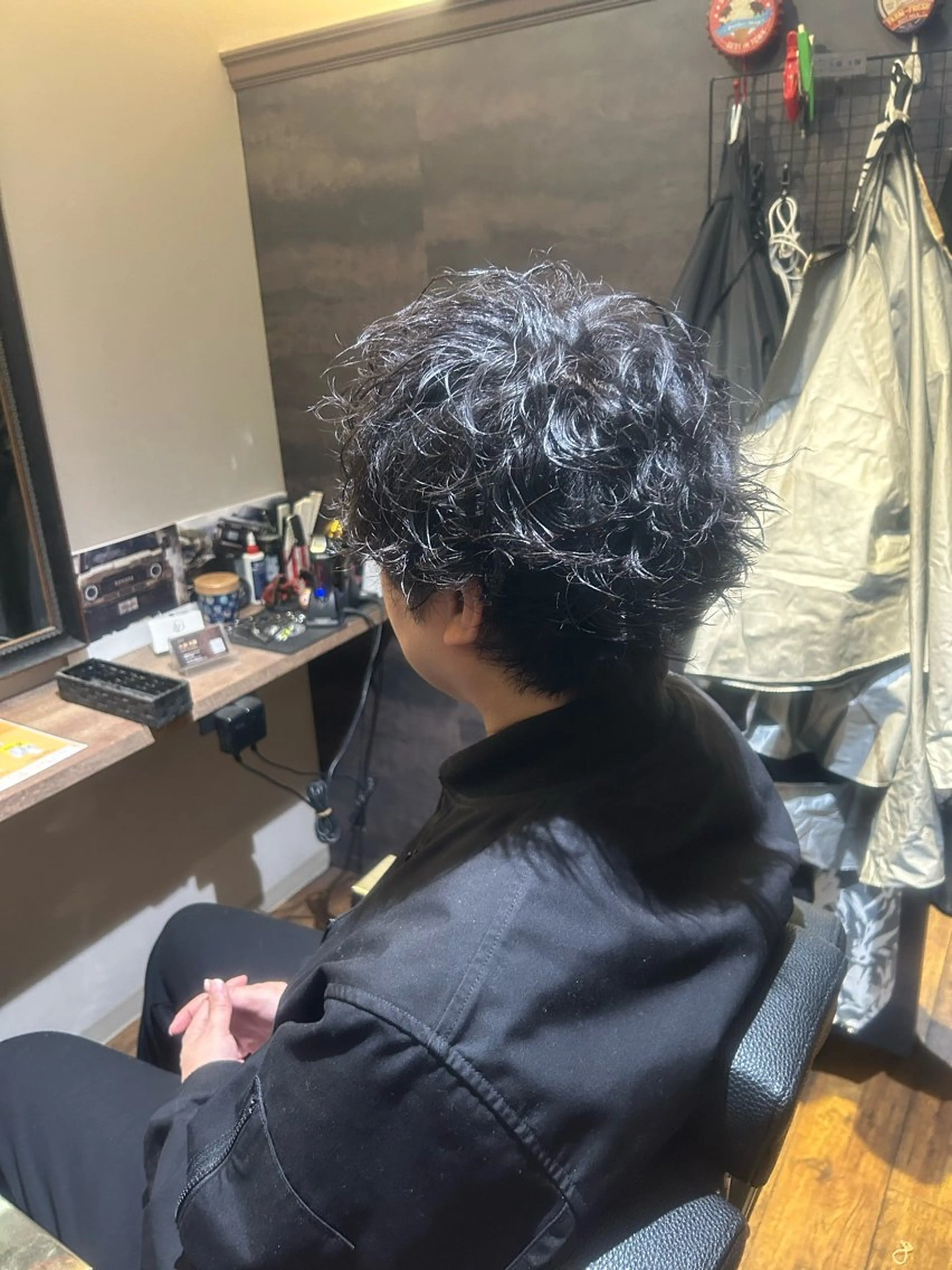 ミディアム パーマ ex-fa for men 早藤朋哉のヘアスタイル