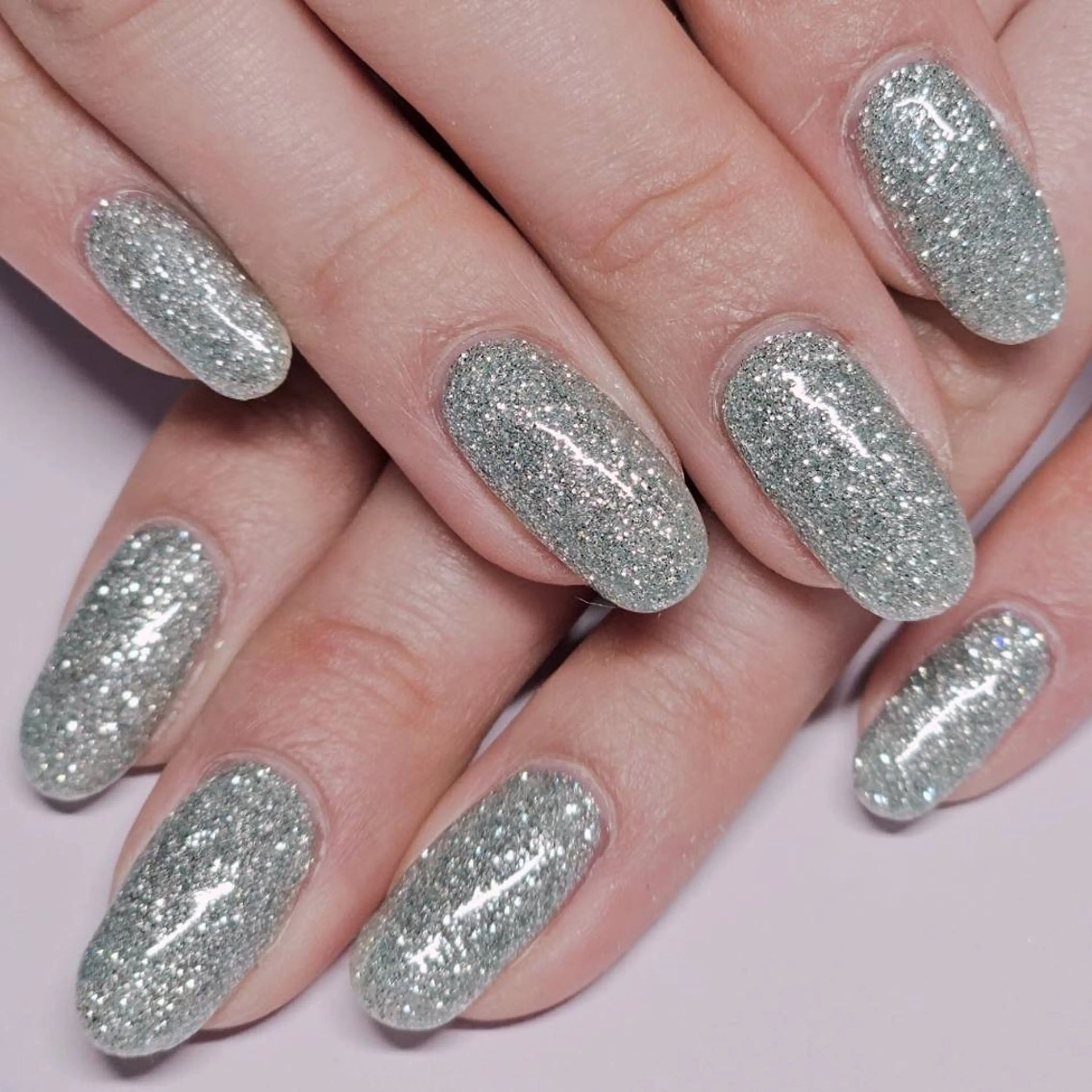 ネイル ブルー ラメ(グリッター) ワンカラーネイル ハンドネイル よしだ ひろきのネイルデザイン