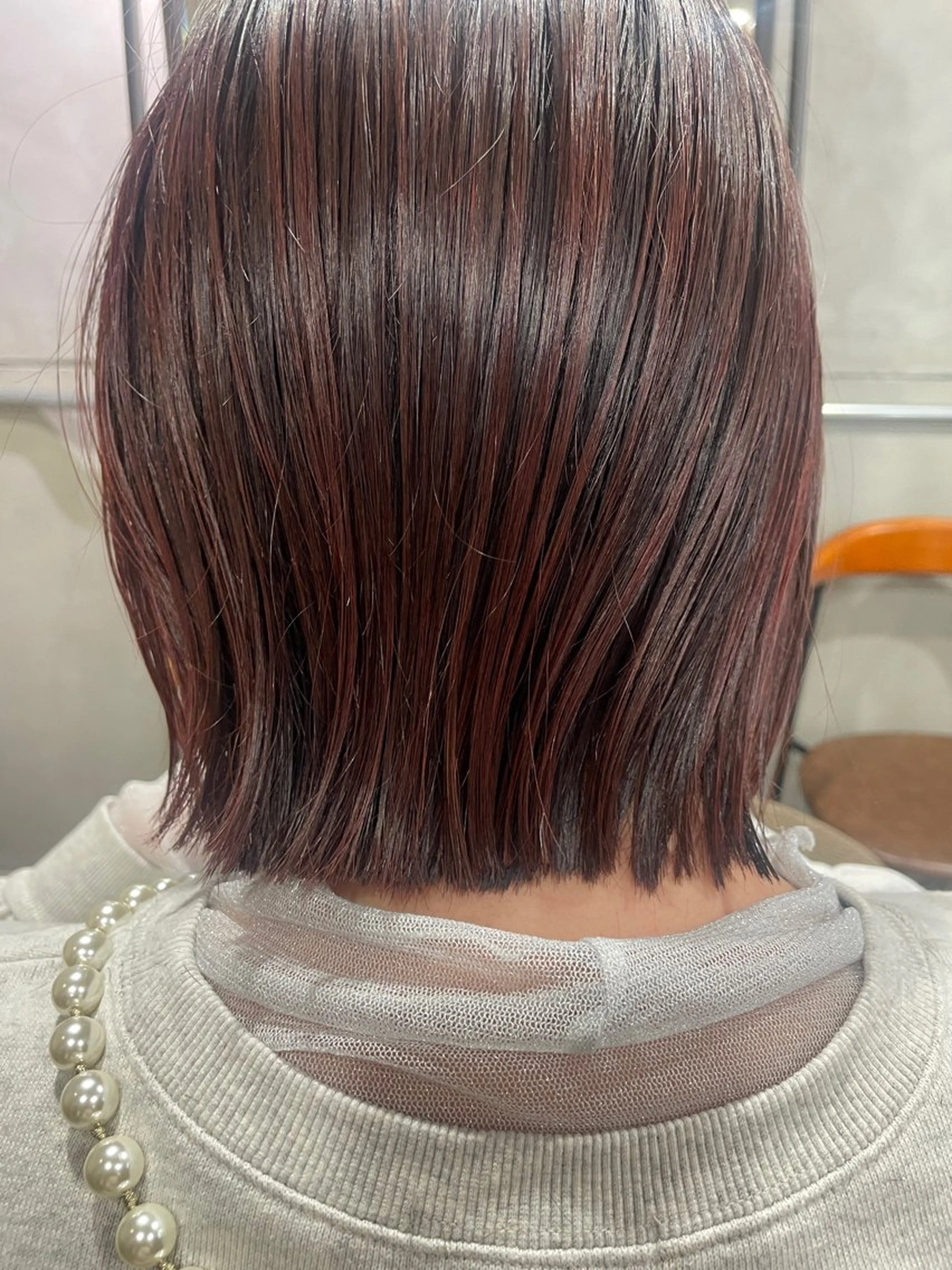 ミディアム カラー カット ヘアカラー トリートメント さの あやねのヘアスタイル