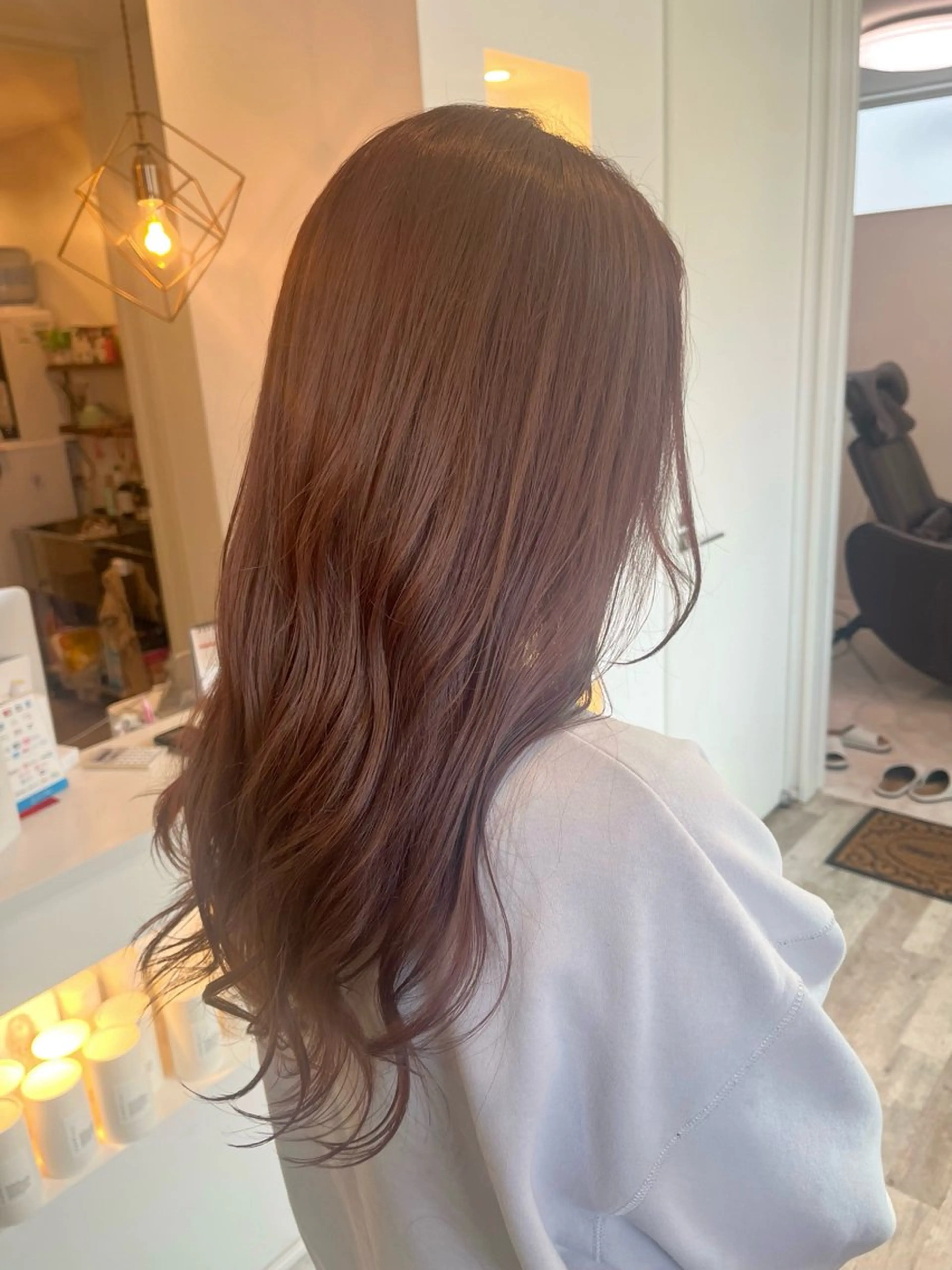 ロング カラー ambellir 山本伽椰のヘアスタイル