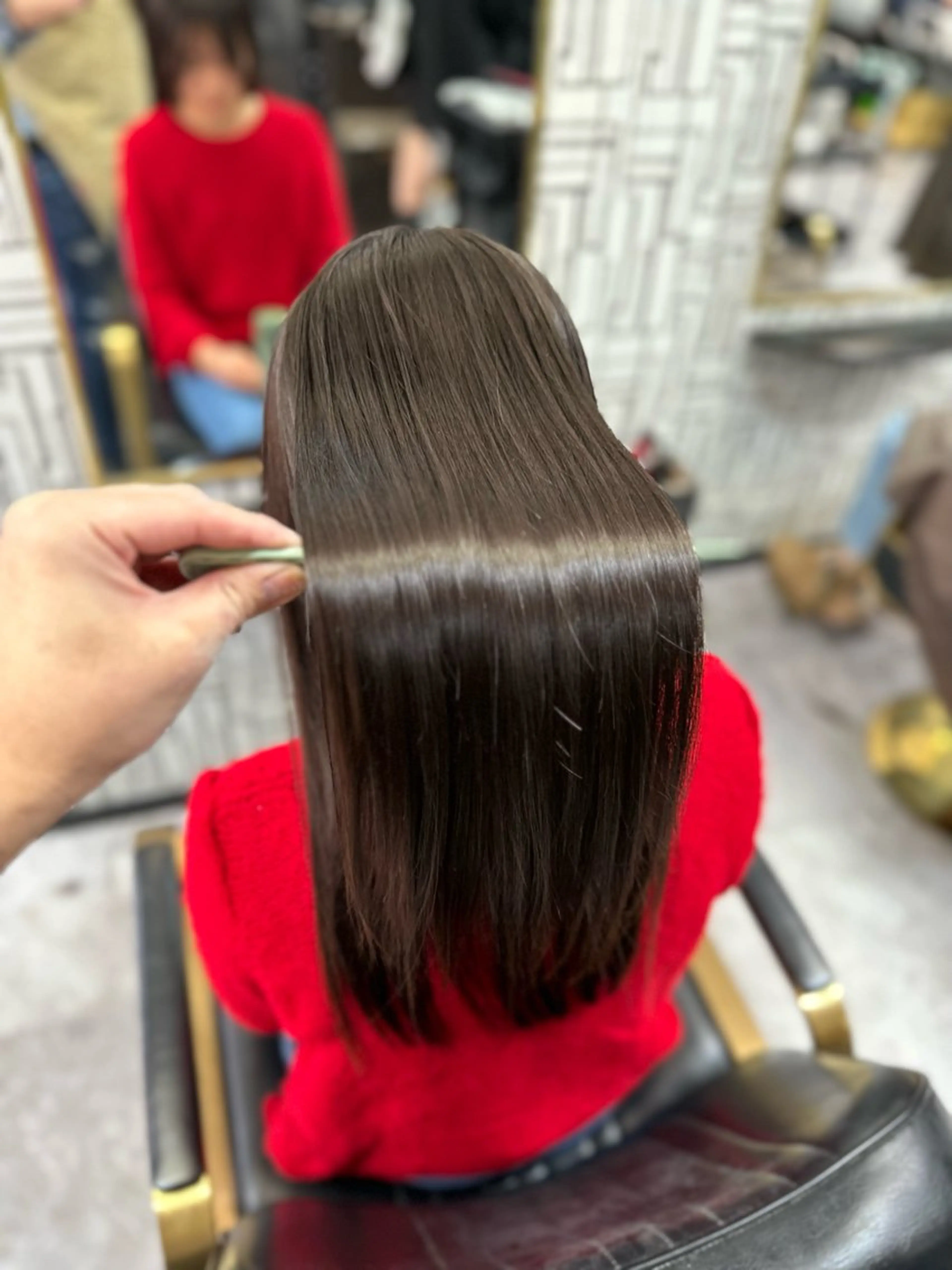 ロング カット 縮毛矯正 池田 亮雅のヘアスタイル