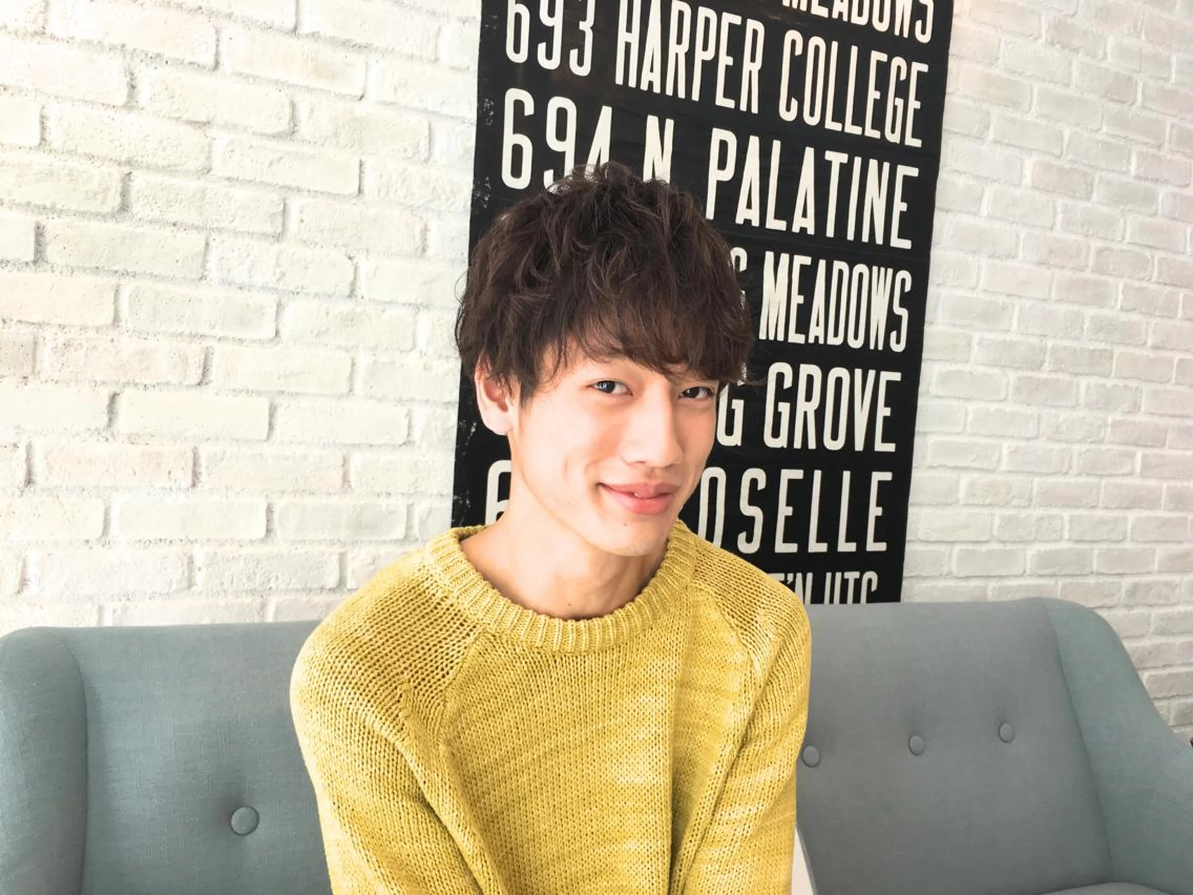 ショート パーマ メンズ メンズパーマ 北川大輔🌟 小顔レイヤーカットのヘアスタイル