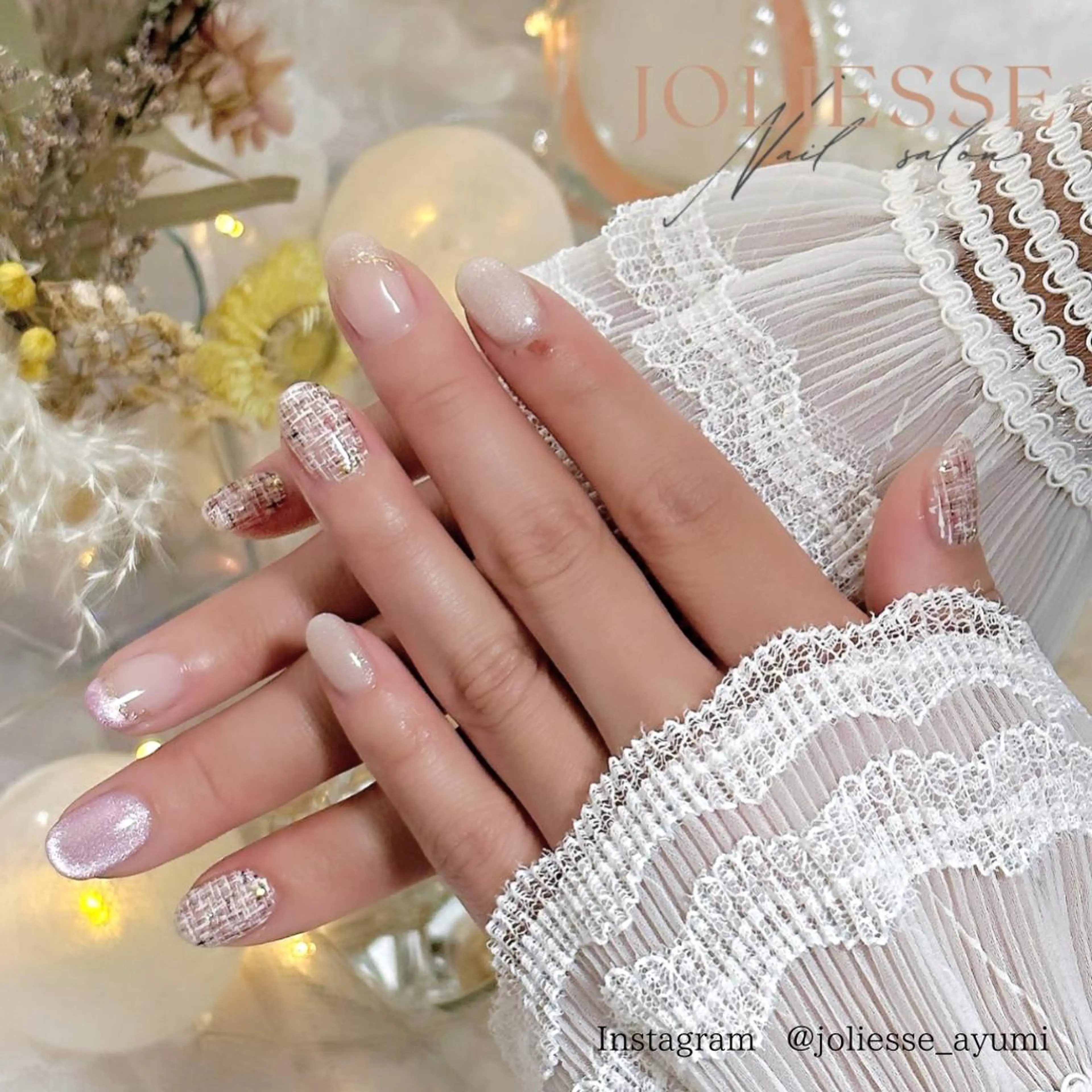 ネイル マグネットネイル ミラーネイル ハンドネイル JOLIESSE Ayumiのネイルデザイン