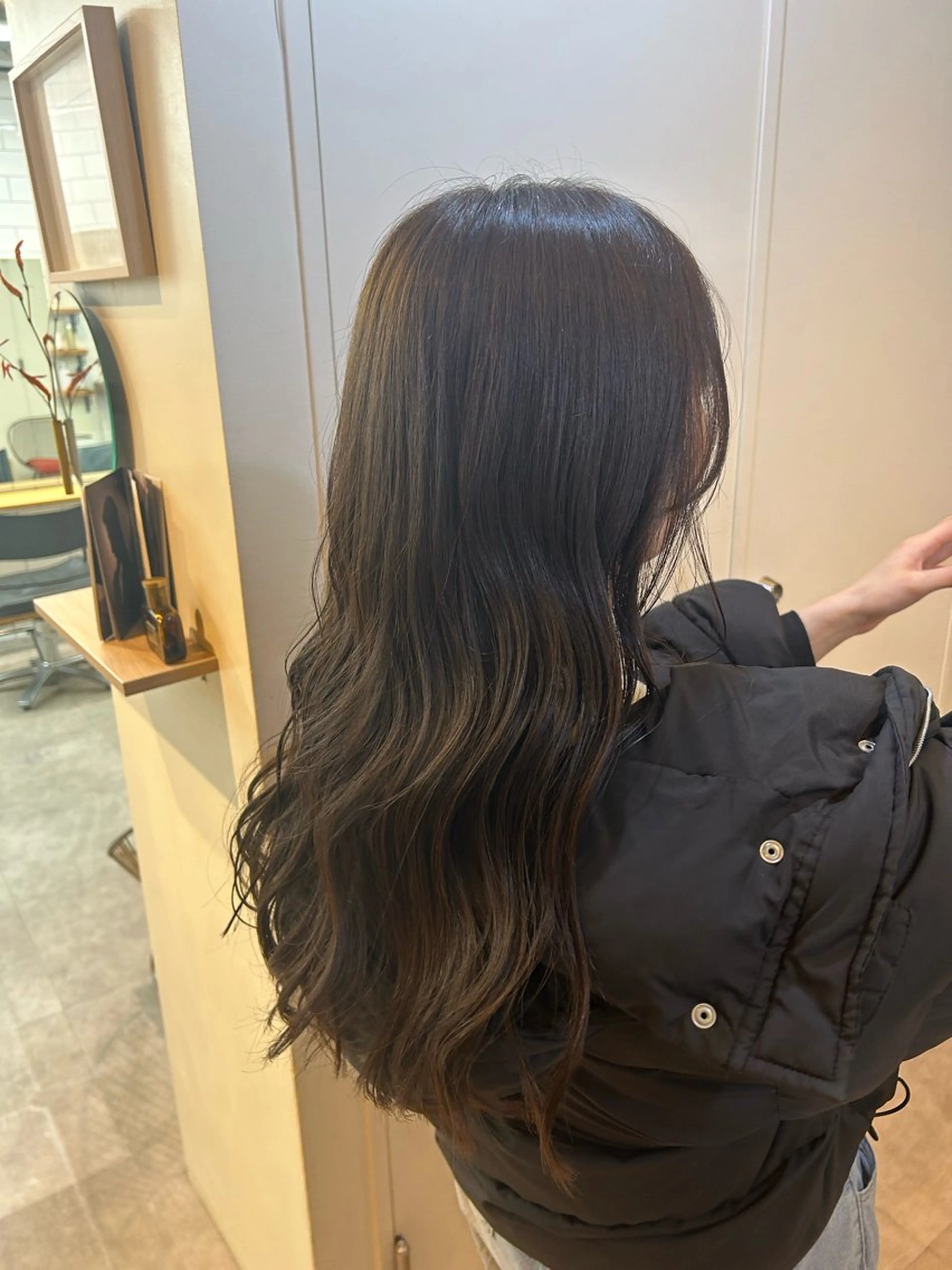 セミロング カラー ブラウンカラー yumeka🩶ボブ 暖色/透け感カラーのヘアスタイル