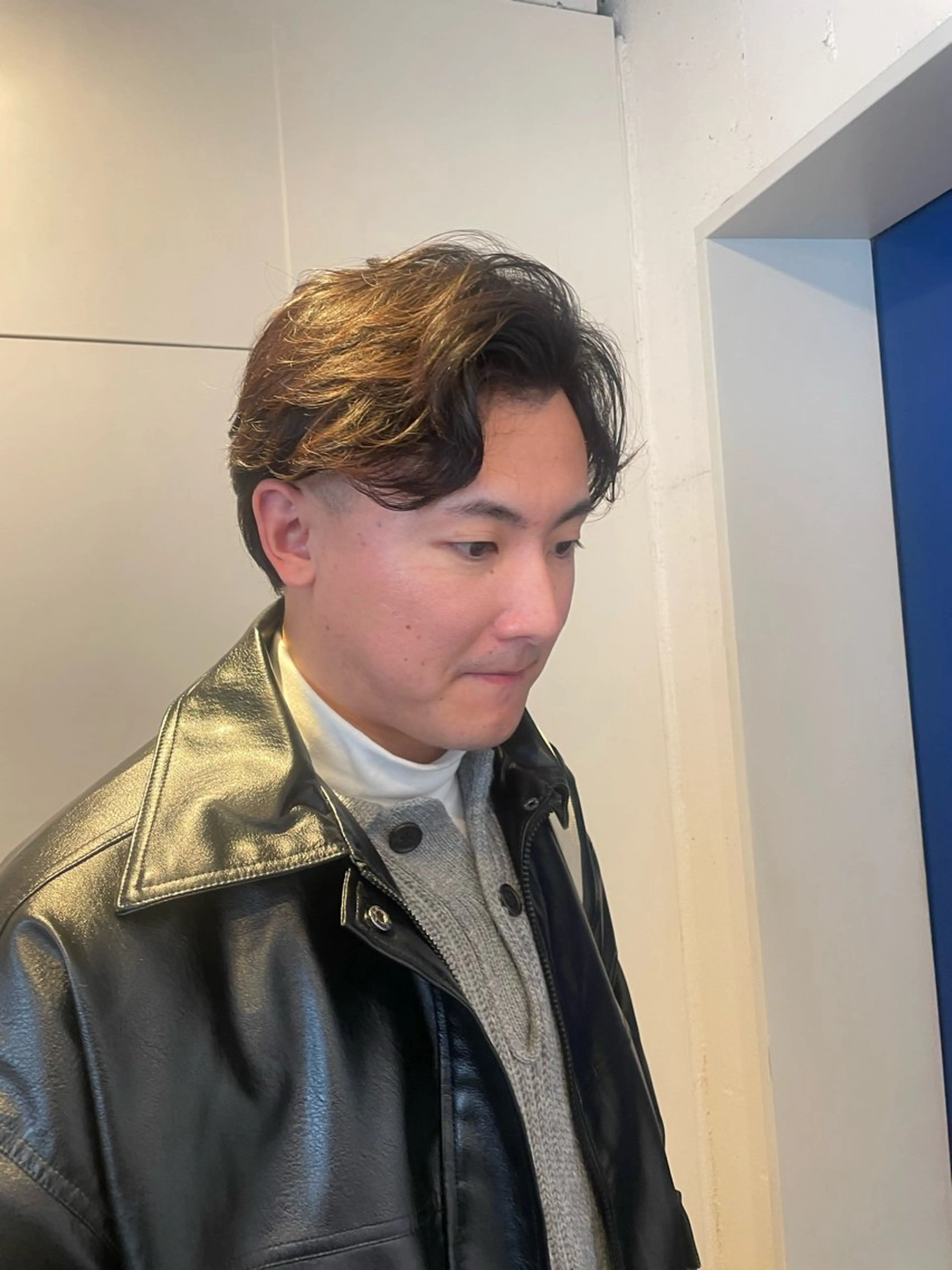 ミディアム パーマ メンズ 韓国ヘア/wカラー レイヤー/RIN🎀のヘアスタイル