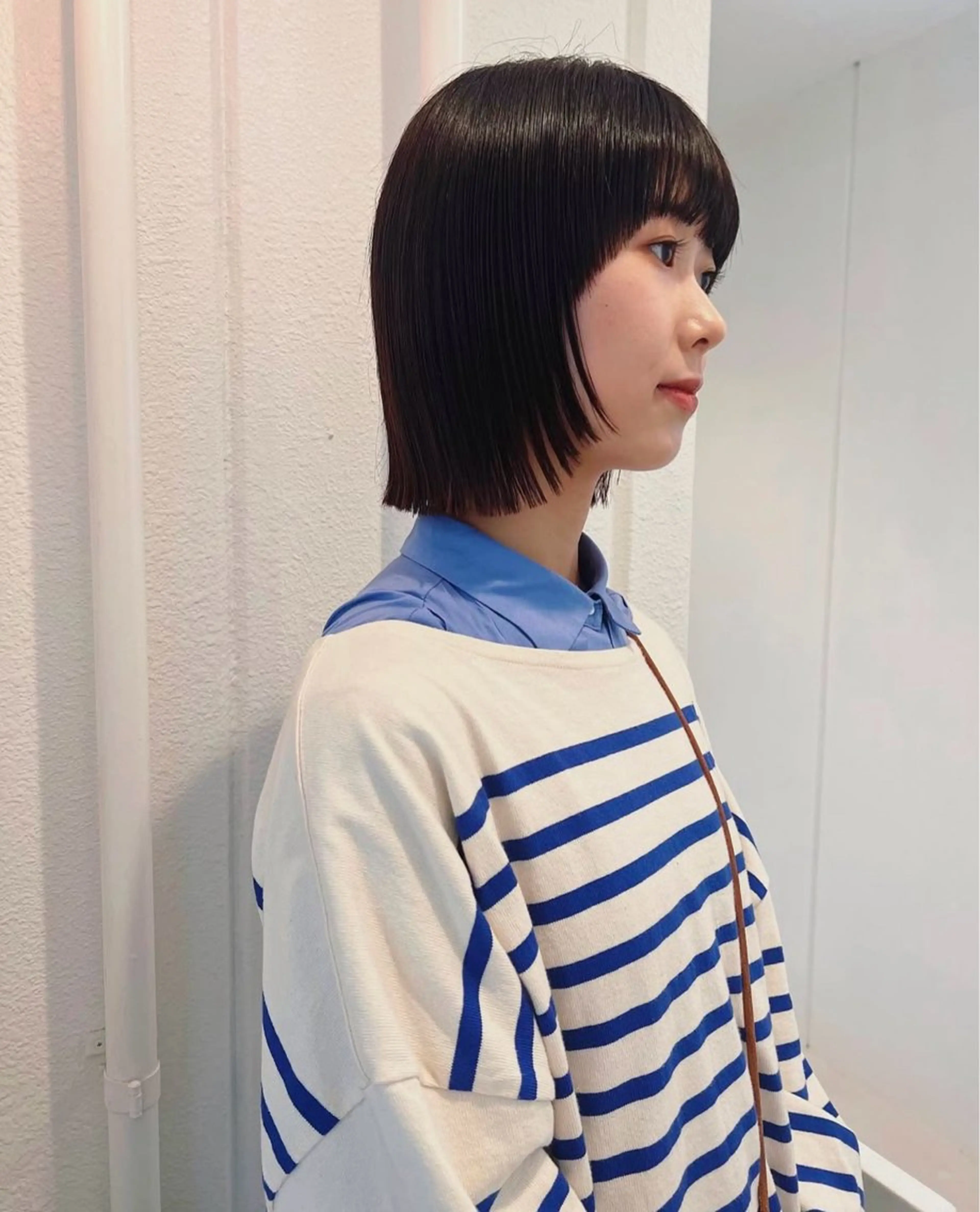 ミディアム 藤原 怜央のヘアスタイル