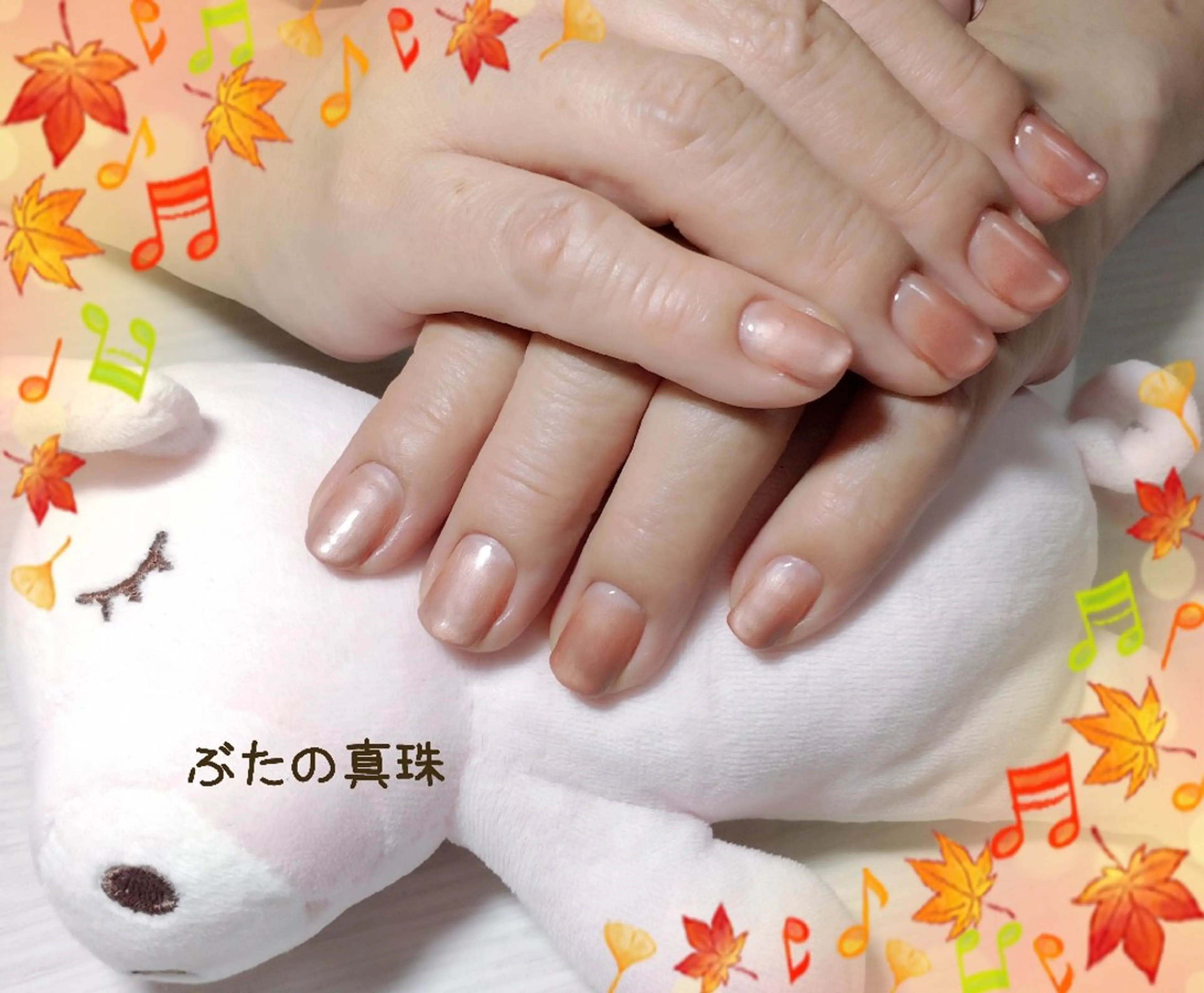 ネイル ブラウン グラデーション ハンドネイル 林 珠里のネイルデザイン