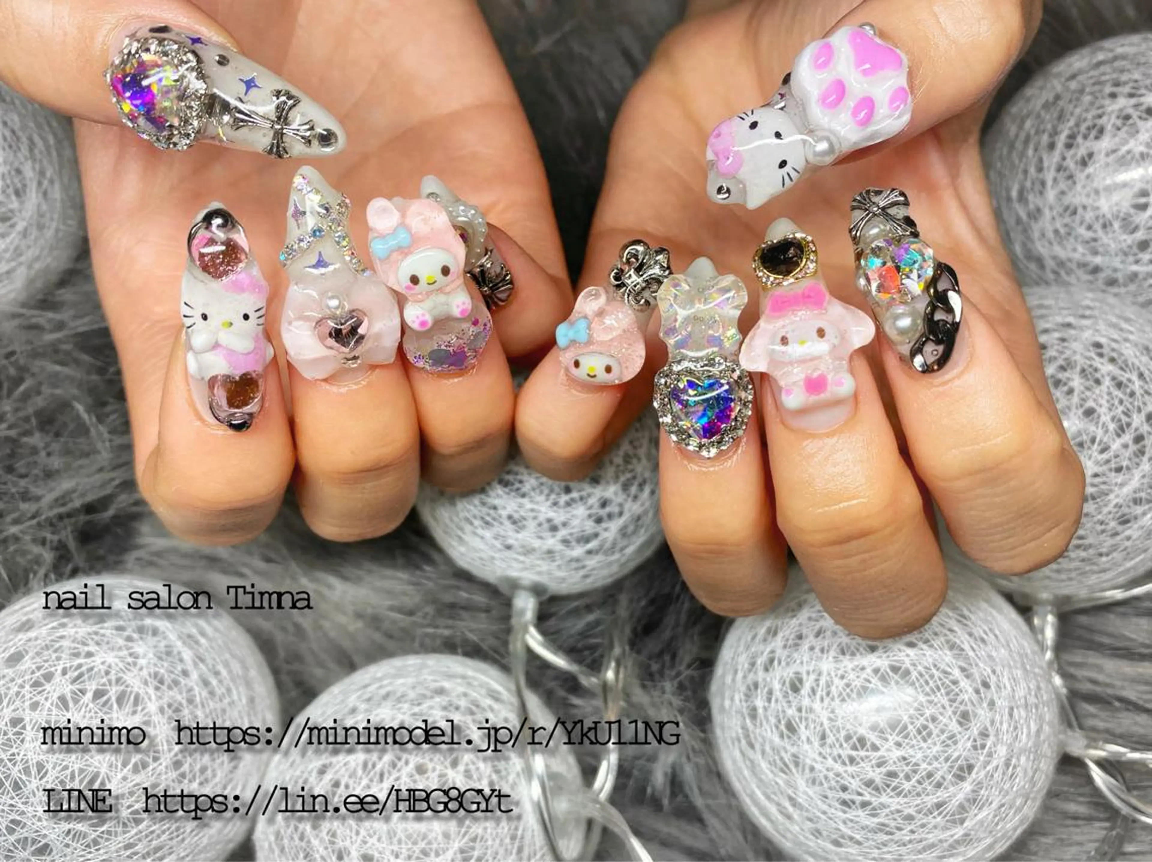 ロング ハンドネイル NAILSALON 🍔Timna🍟のネイルデザイン