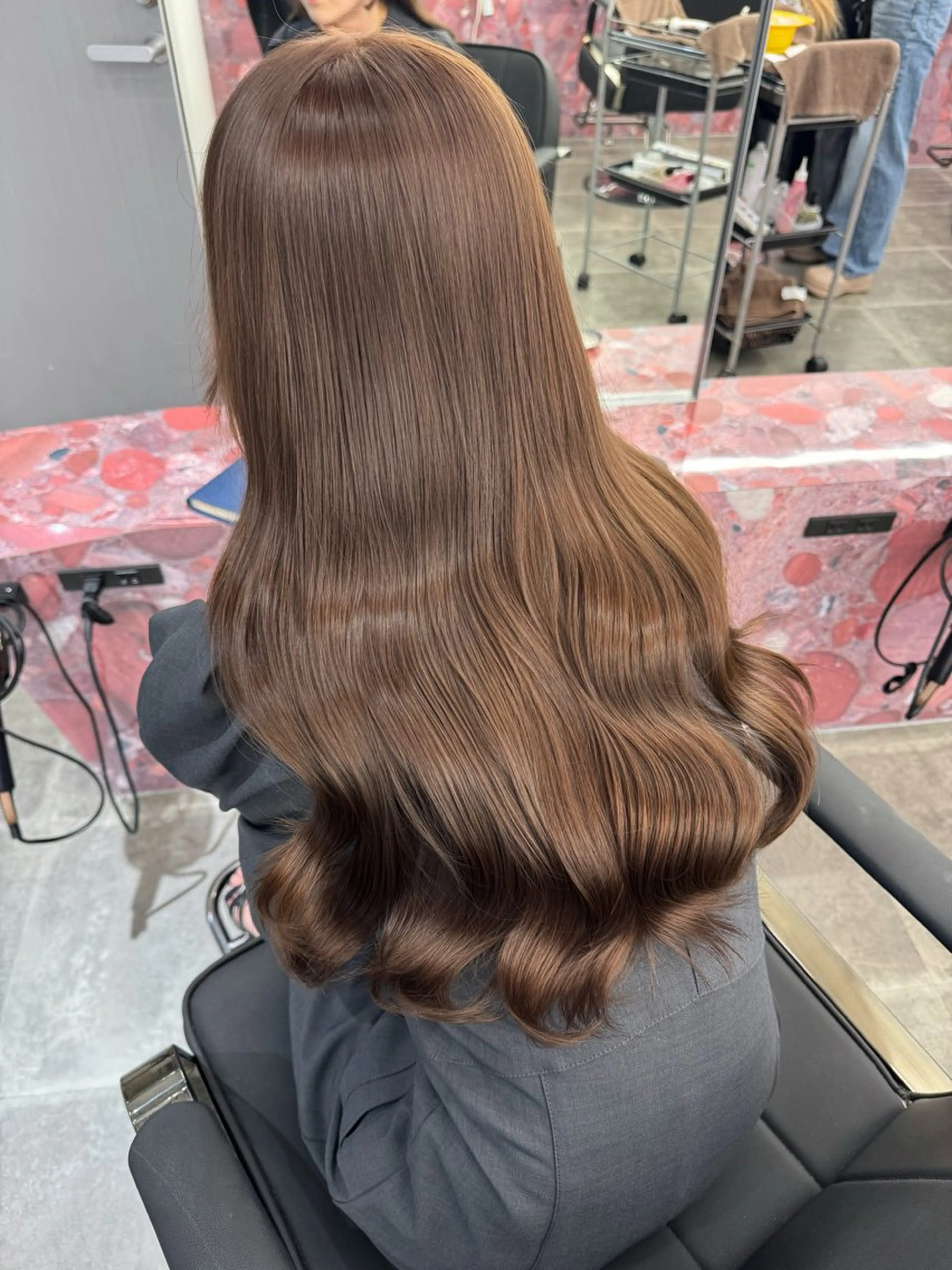 ロング カラー ブリーチ 透明感カラー ダブルカラー ブリーチなしカラー ヘアカラー トリートメント 韓国ヘア特化 TAKESHIのヘアスタイル