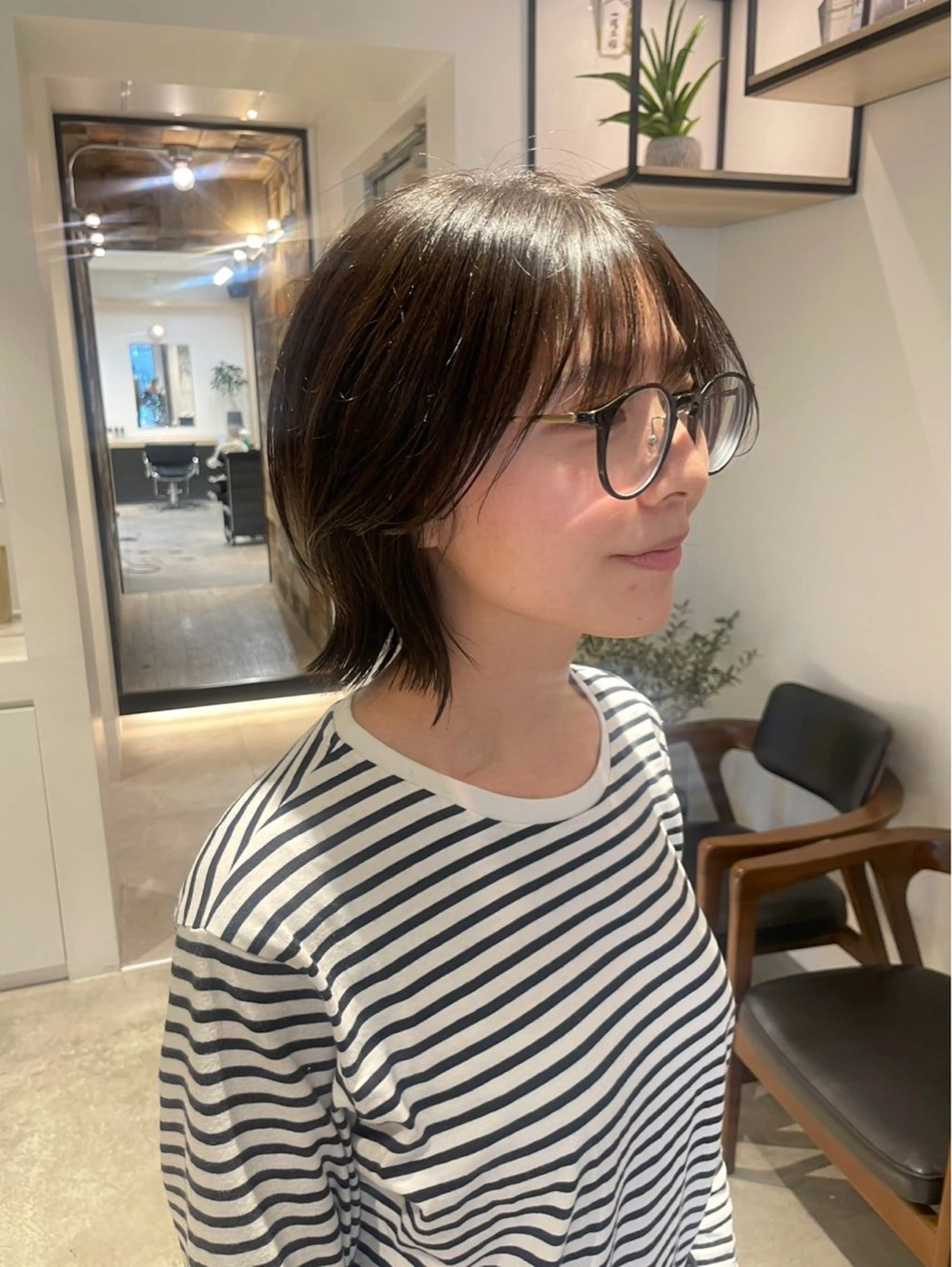 ショート ボブレイヤー ボブ レイヤーカット 似合わせカット 奥村陽花のヘアスタイル