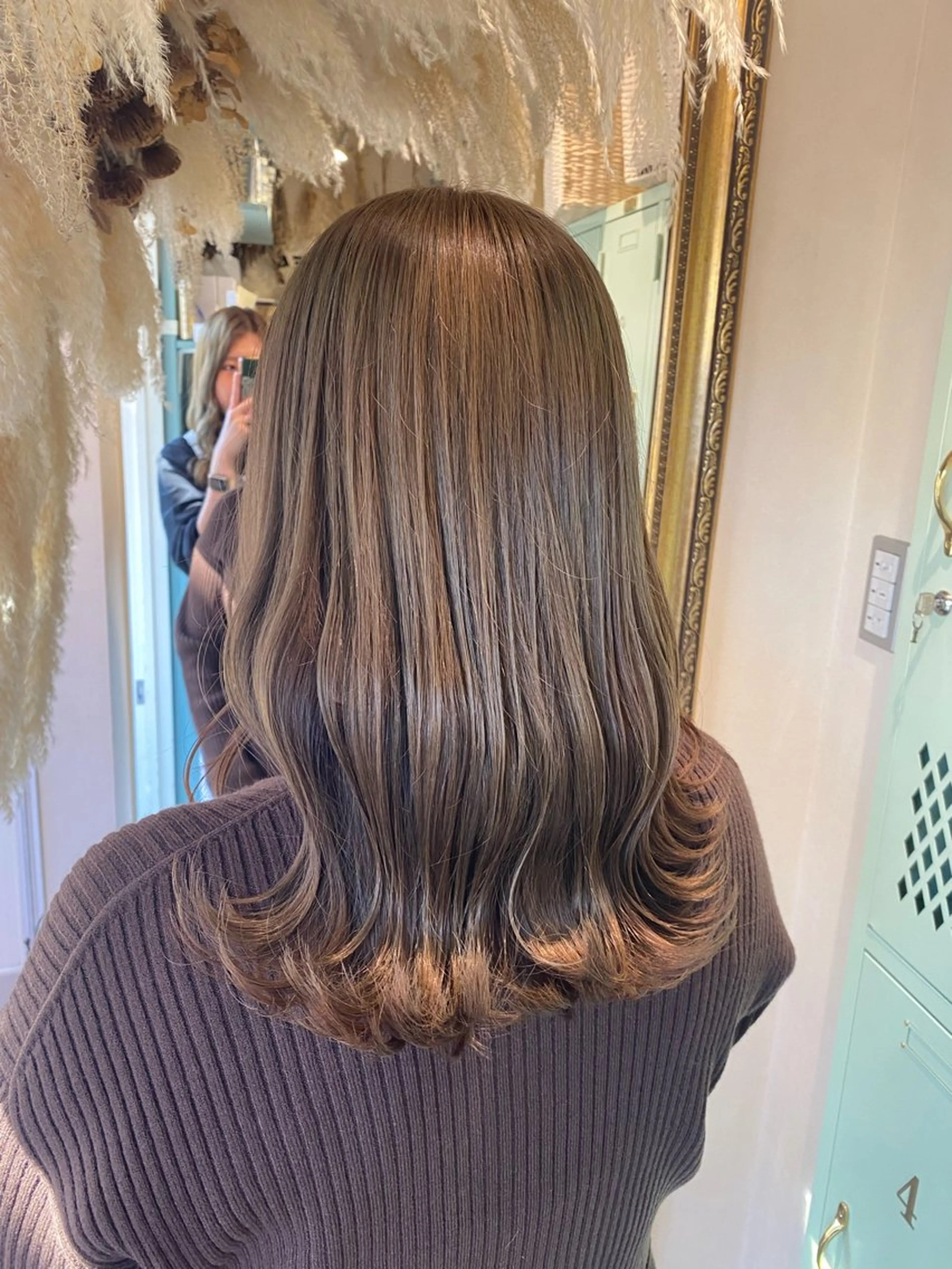 ミディアム カラー ヘアカラー 透明感カラー/韓国 ヘア🩶yuri🩵のヘアスタイル