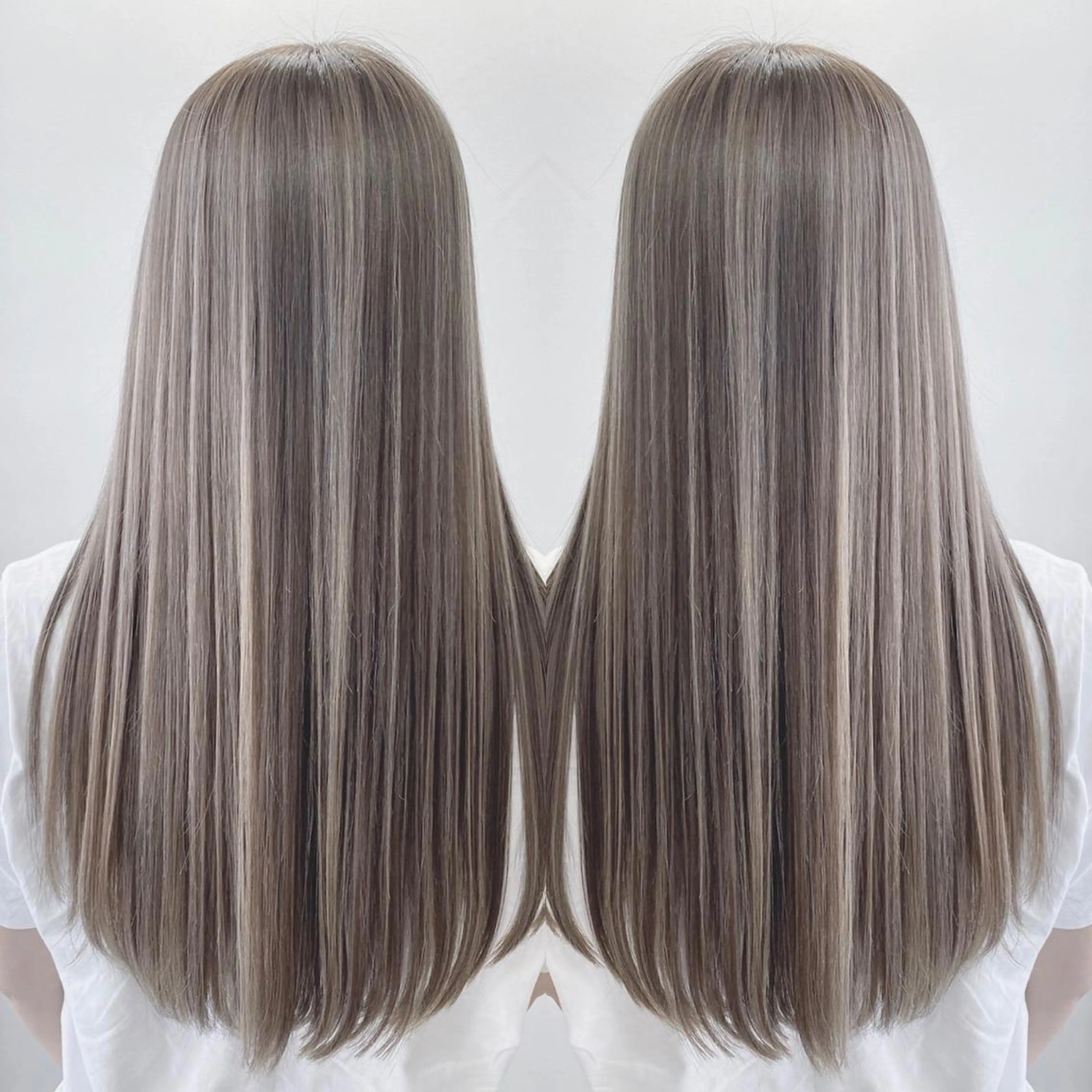 ロング シールエクステ ボブ エクステ ハイライト 髪質改善 シール、 ハネエクステのヘアスタイル