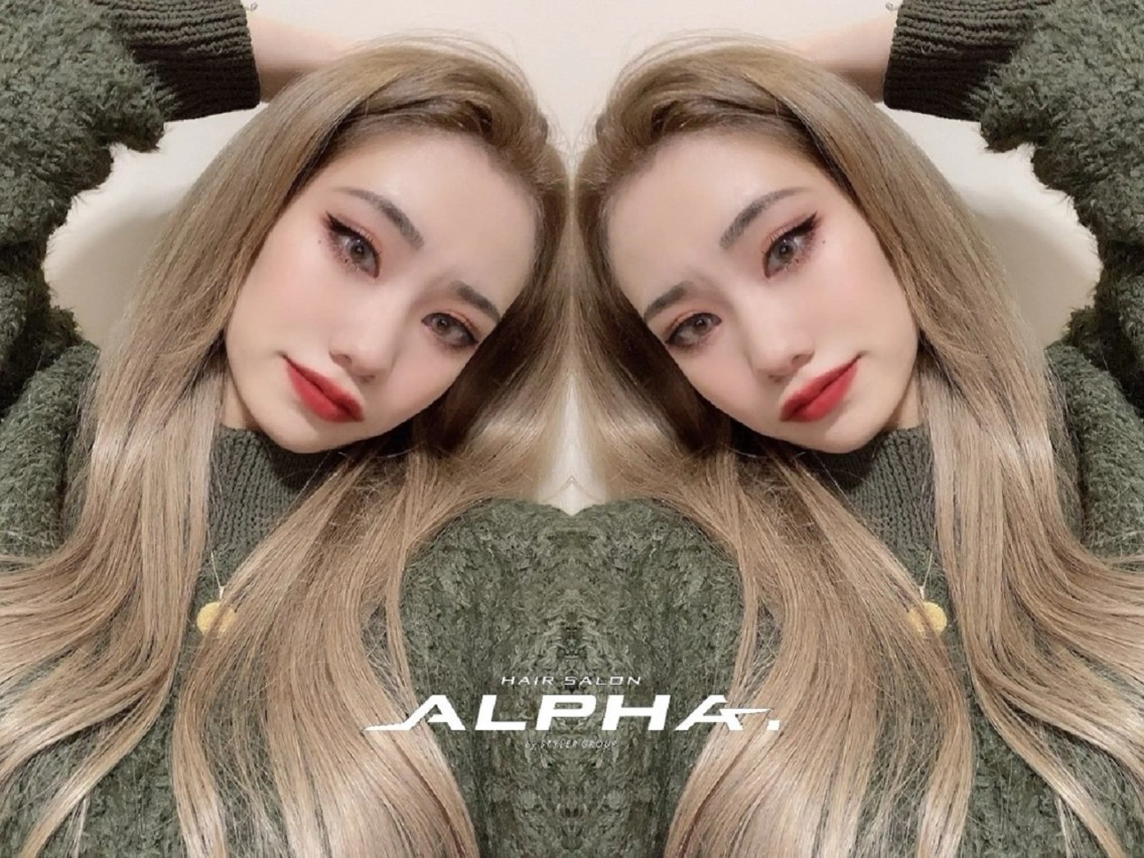 セミロング カラー シールエクステ バレイヤージュ ハイライトカラー エクステ ハイライト カット ヘアカラー トリートメント エクステ ヘアセット レイヤー/エクステ alpha下妻のヘアスタイル