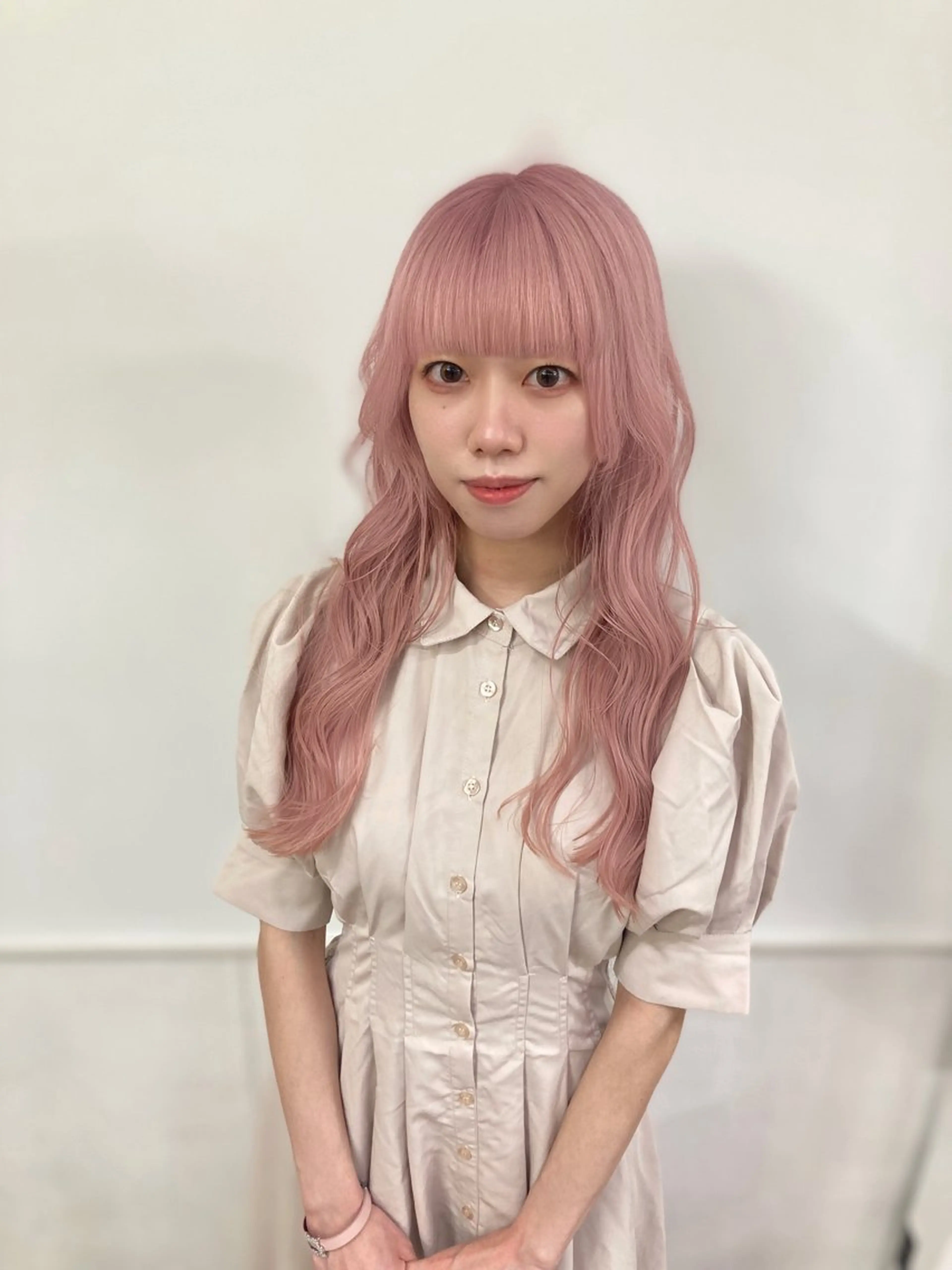 ミディアム カラー ブリーチ カット ヘアカラー トリートメント ウルフレイヤー エクステ/kokiのヘアスタイル