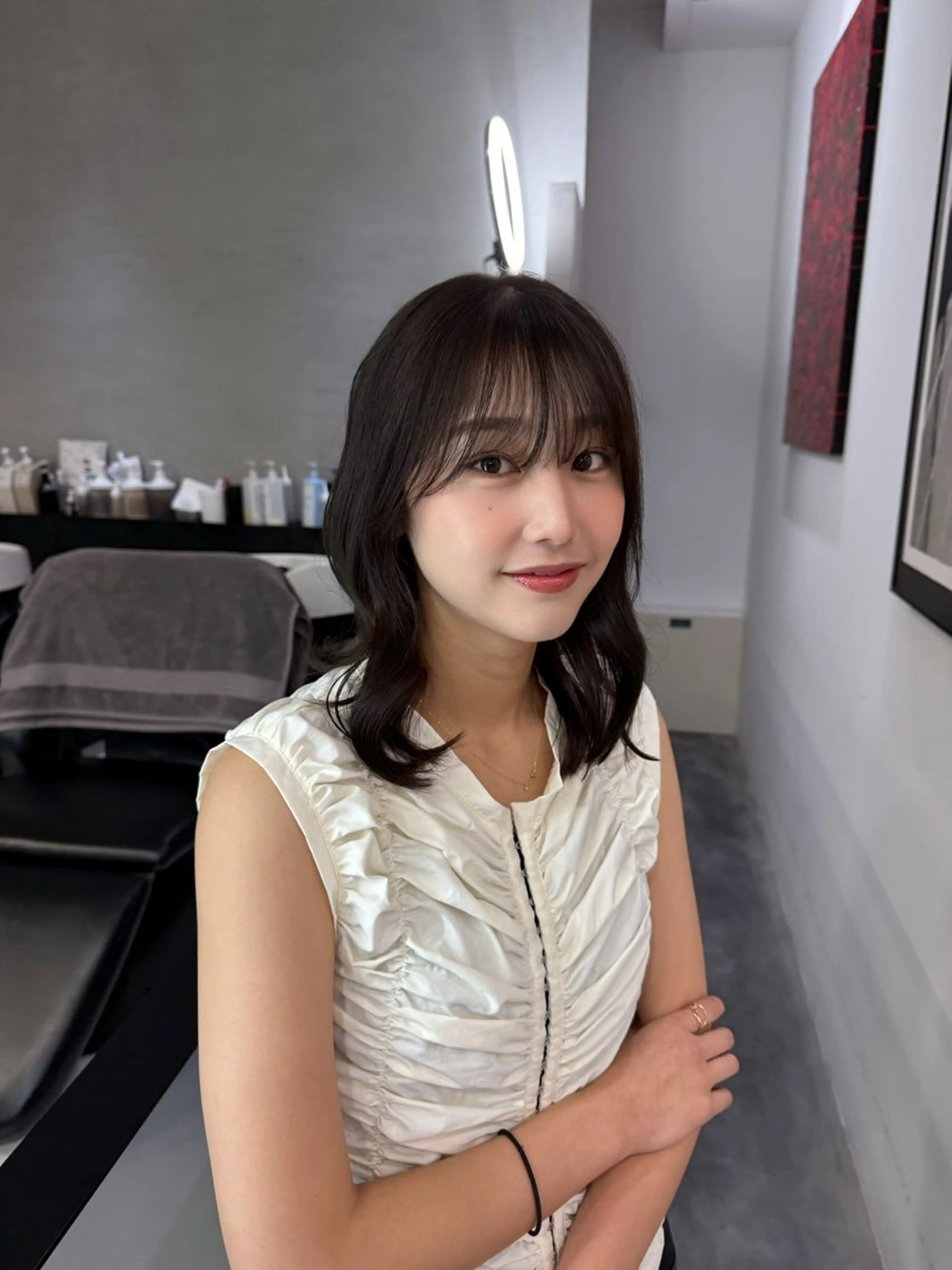 セミロング トリートメント ヘアカラー トリートメント RITZY こうたのヘアスタイル