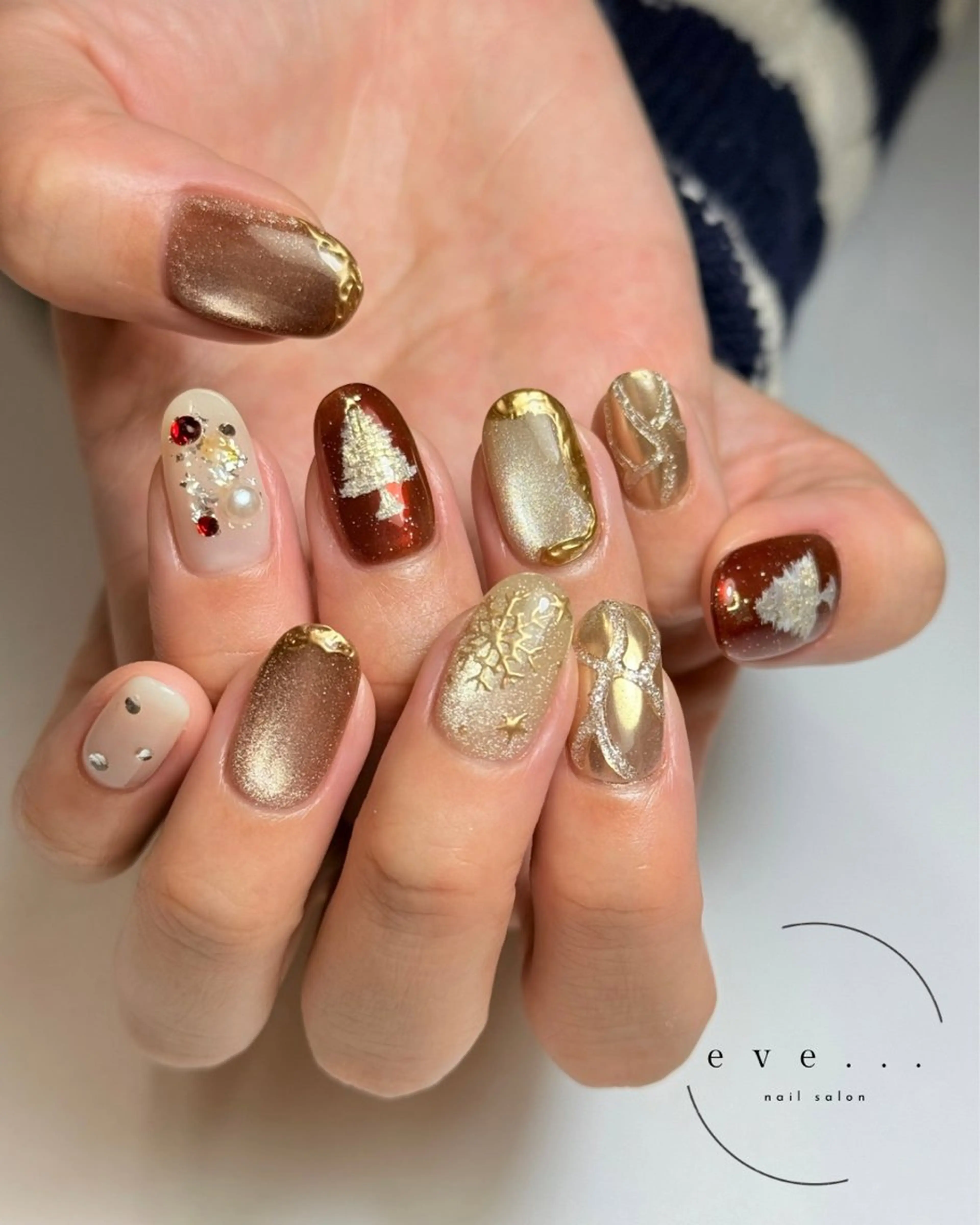 ネイル 冬ネイル クリスマス nail salon eve...のネイルデザイン
