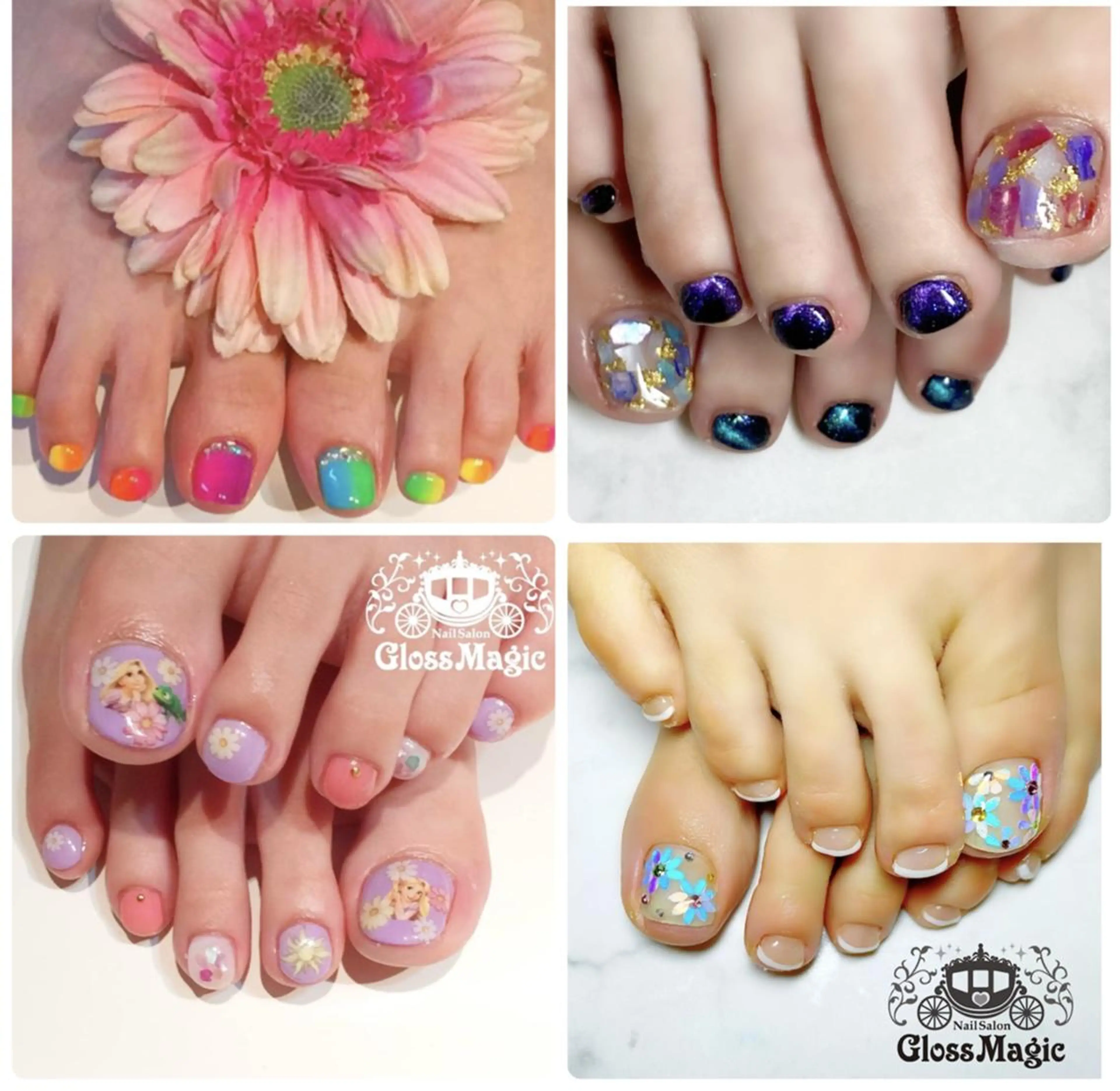 ネイル フットネイル ジェルネイル あ きのネイルデザイン