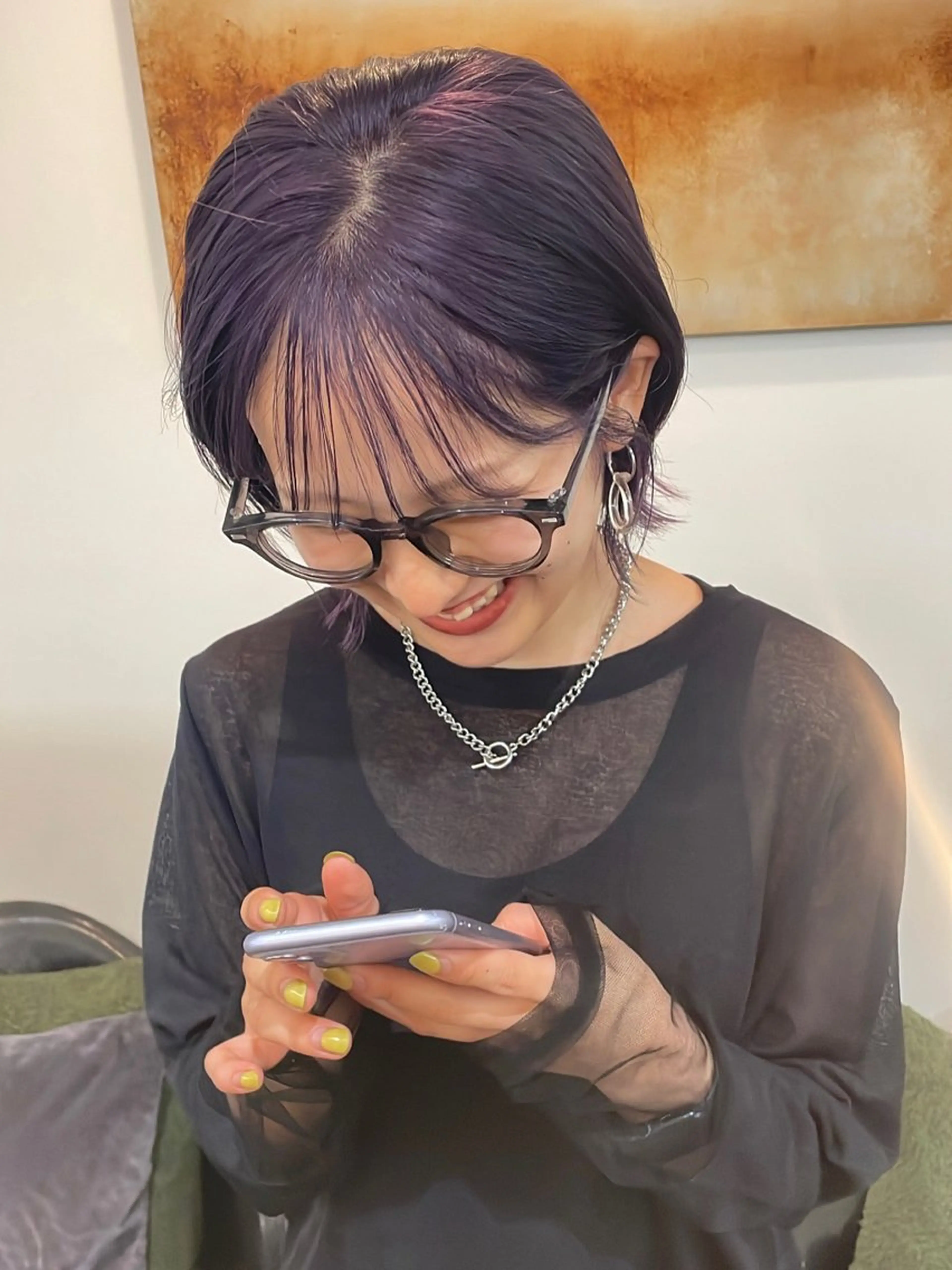 ミディアム カラー ブリーチ ピンクカラー 赤み無し柔らかカラー 【梅田】madokaのヘアスタイル