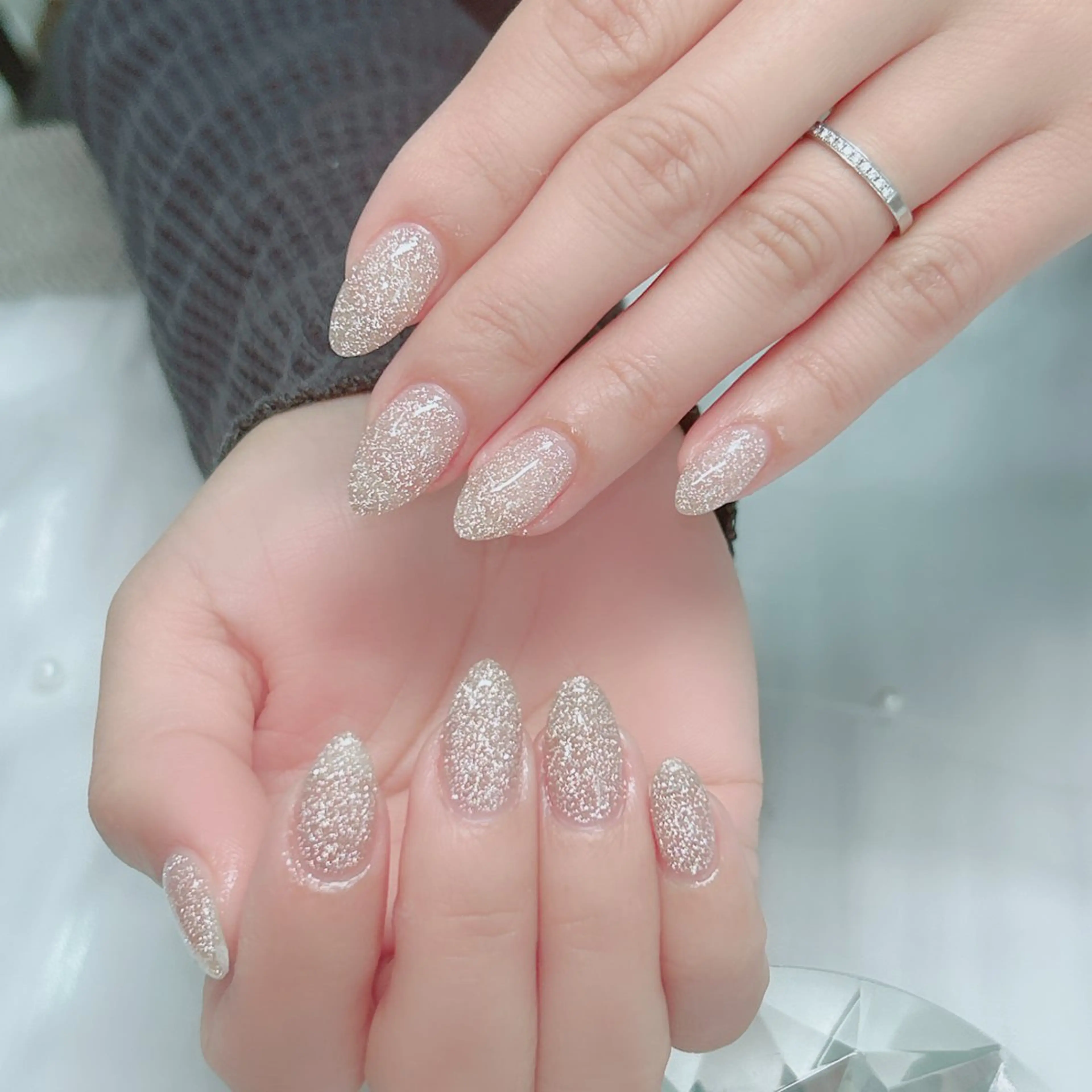 ネイル オーロラネイル ミラーネイル オフィスネイル ワンカラーネイル シンプルネイル ハンドネイル Cute Tips nailのネイルデザイン