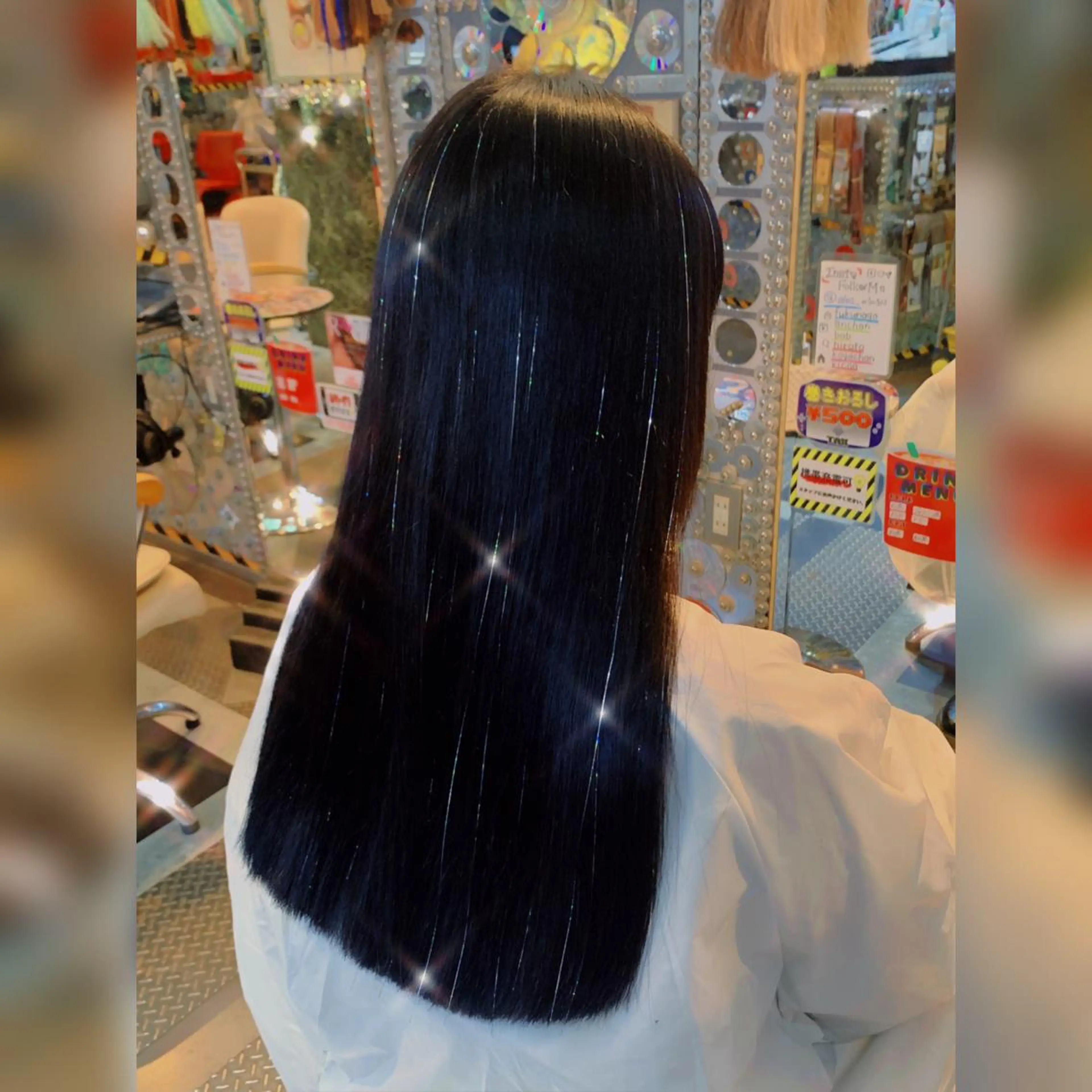ロング カラー ヘアアレンジ エクステ 韓国風ヘア 🌈派手髪エクステ ブレイズ🌈ひろとのヘアスタイル