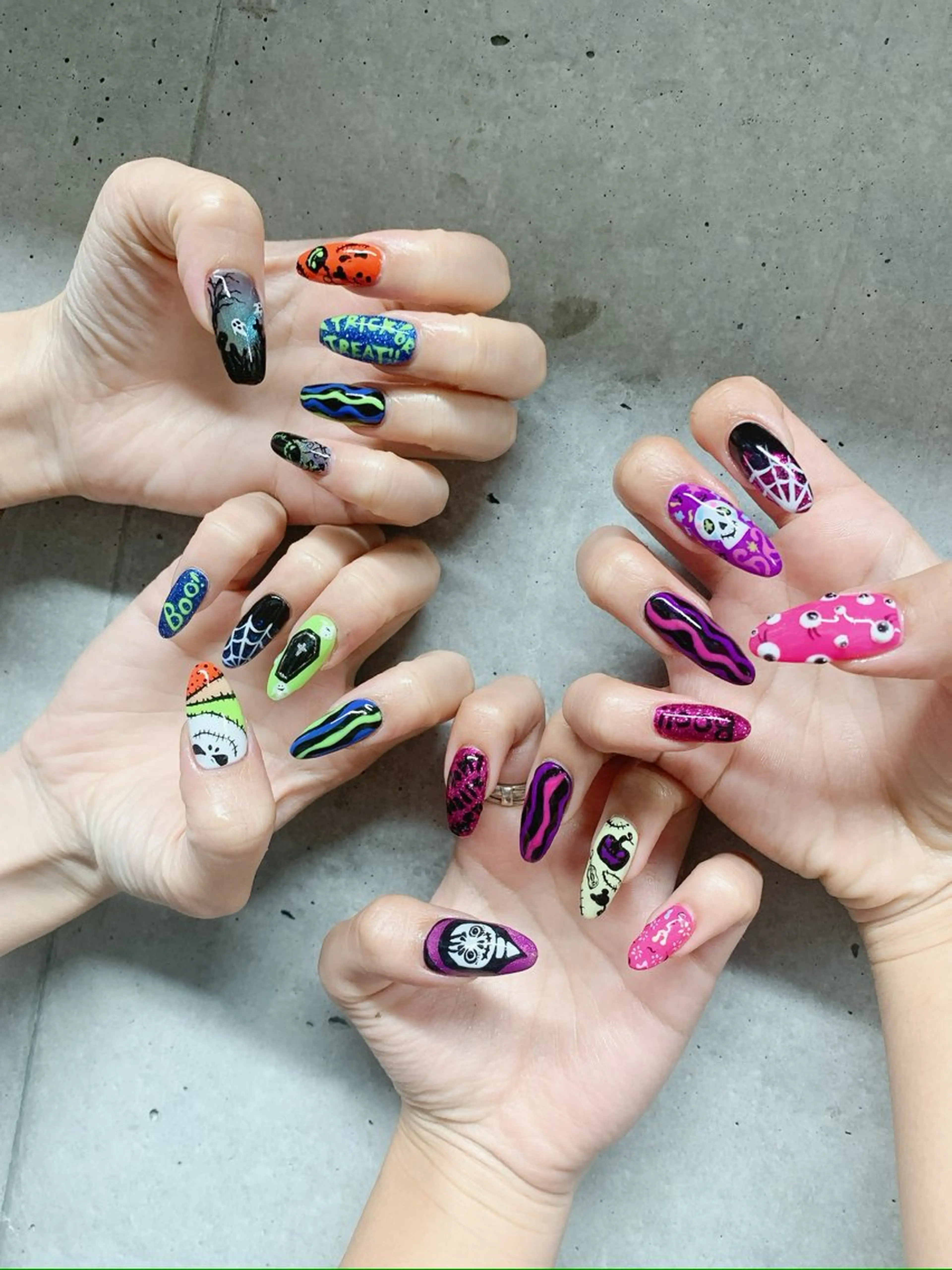 ネイル ハロウィン 赤羽Urbansea Yanaiのネイルデザイン