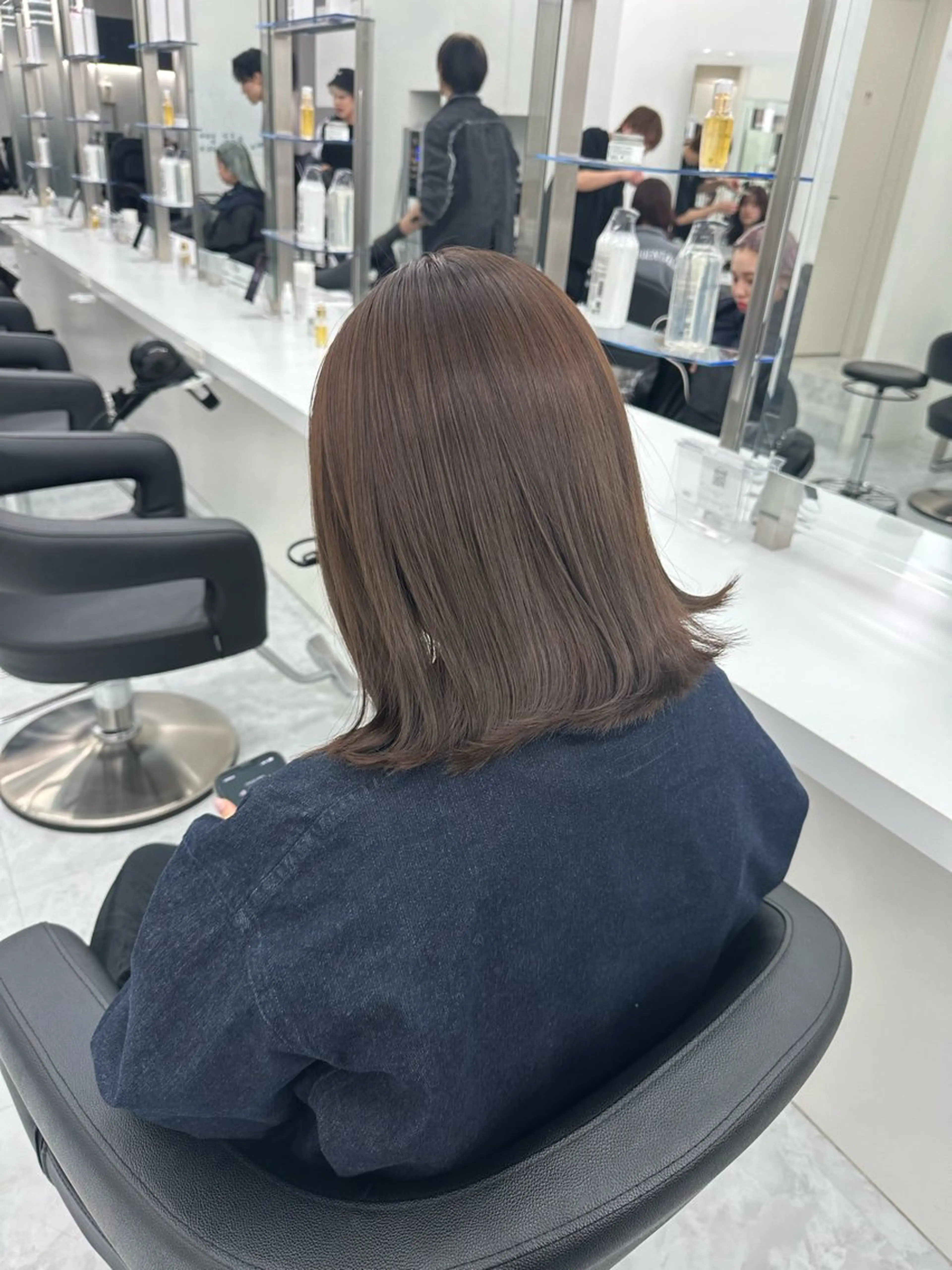 ミディアム ヘアカラー トリートメント ヘッドスパ ヘアセット rio🧚🏻‍♀️ 暖色/グレージュのヘアスタイル