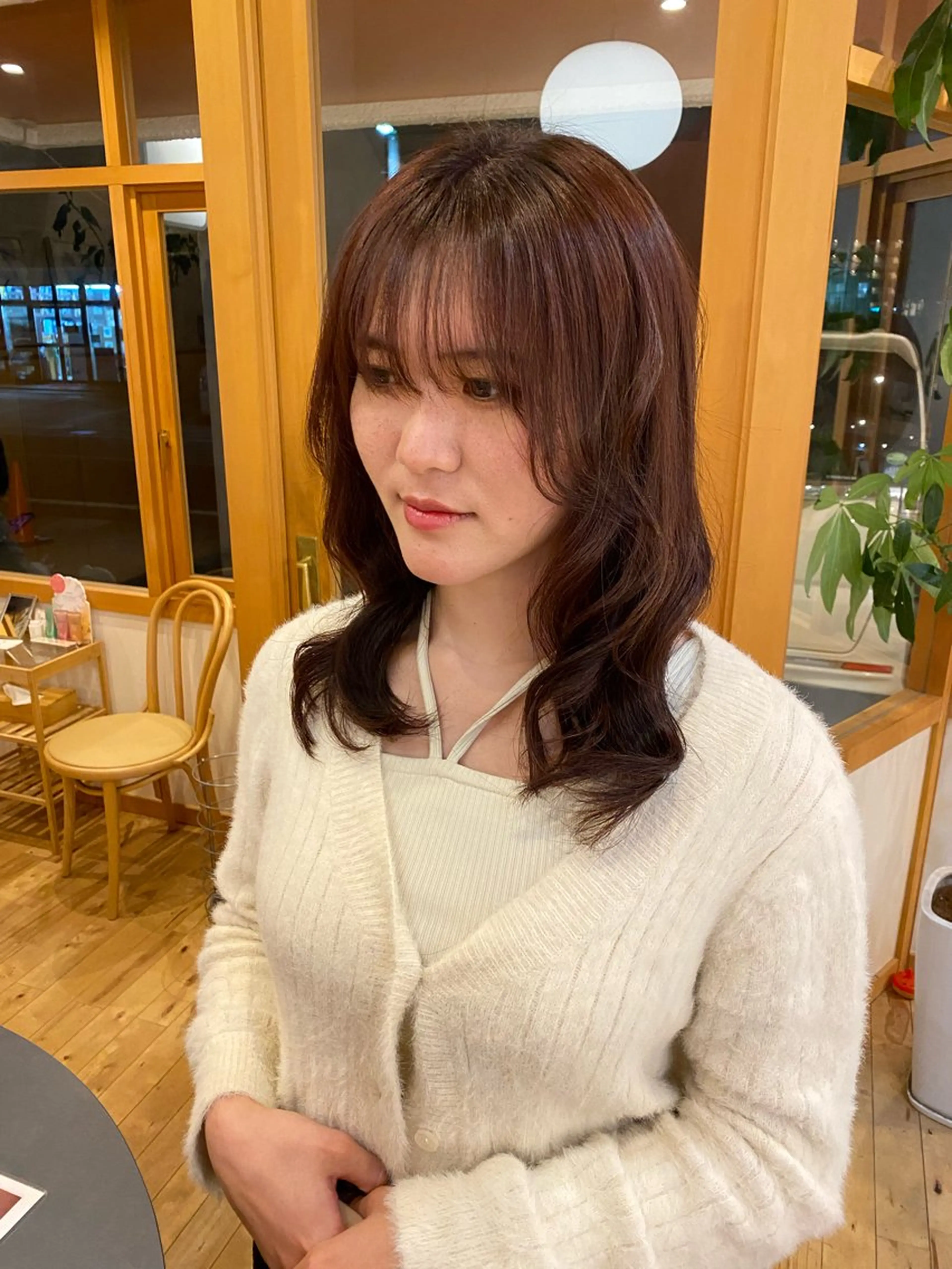 カラー ブラウンカラー ピンクカラー 艶カラー／ストレート かとうゆうき🍯のヘアスタイル