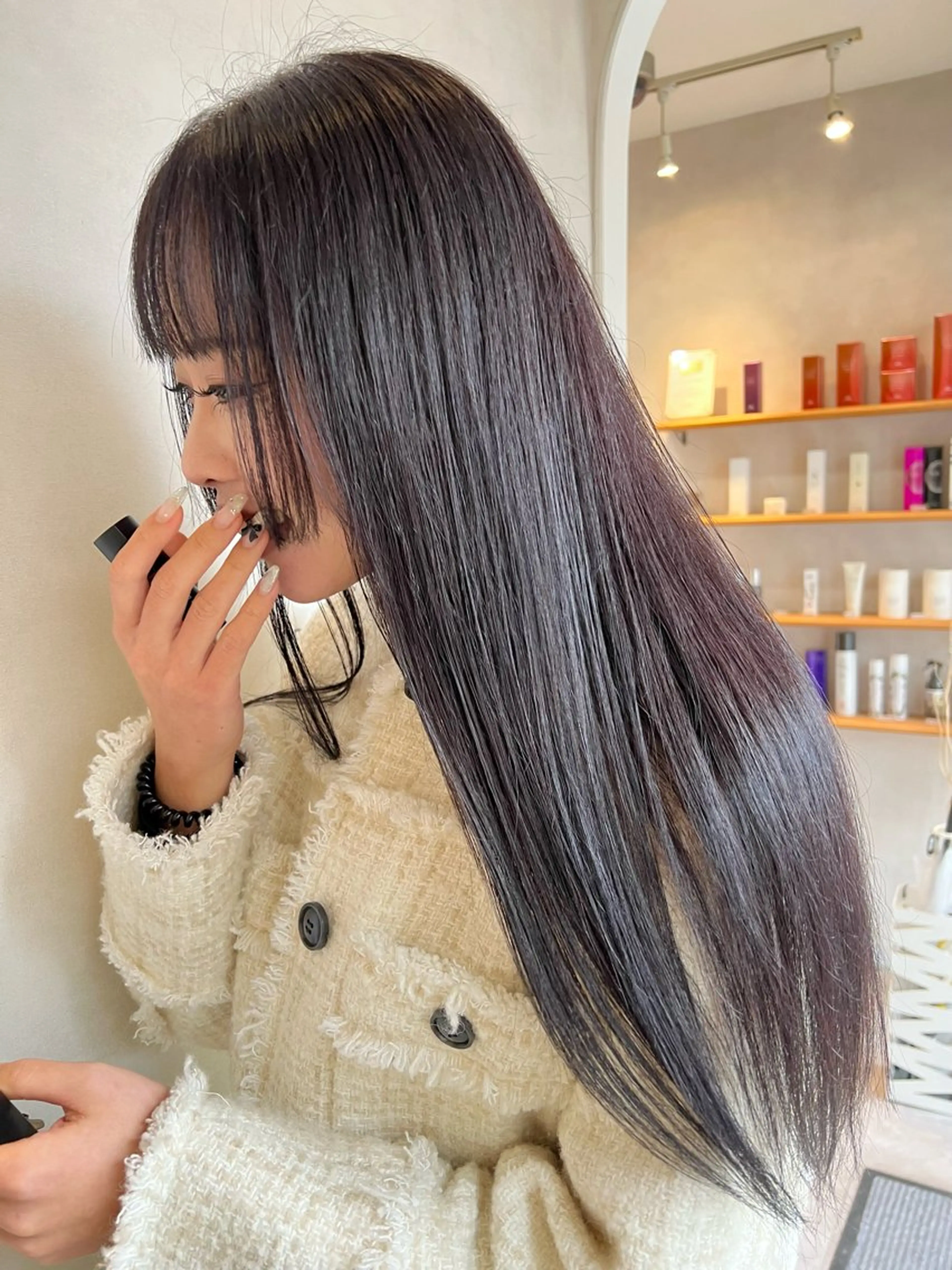ロング ヘアカラー トリートメント IVY joure Suzu.のヘアスタイル