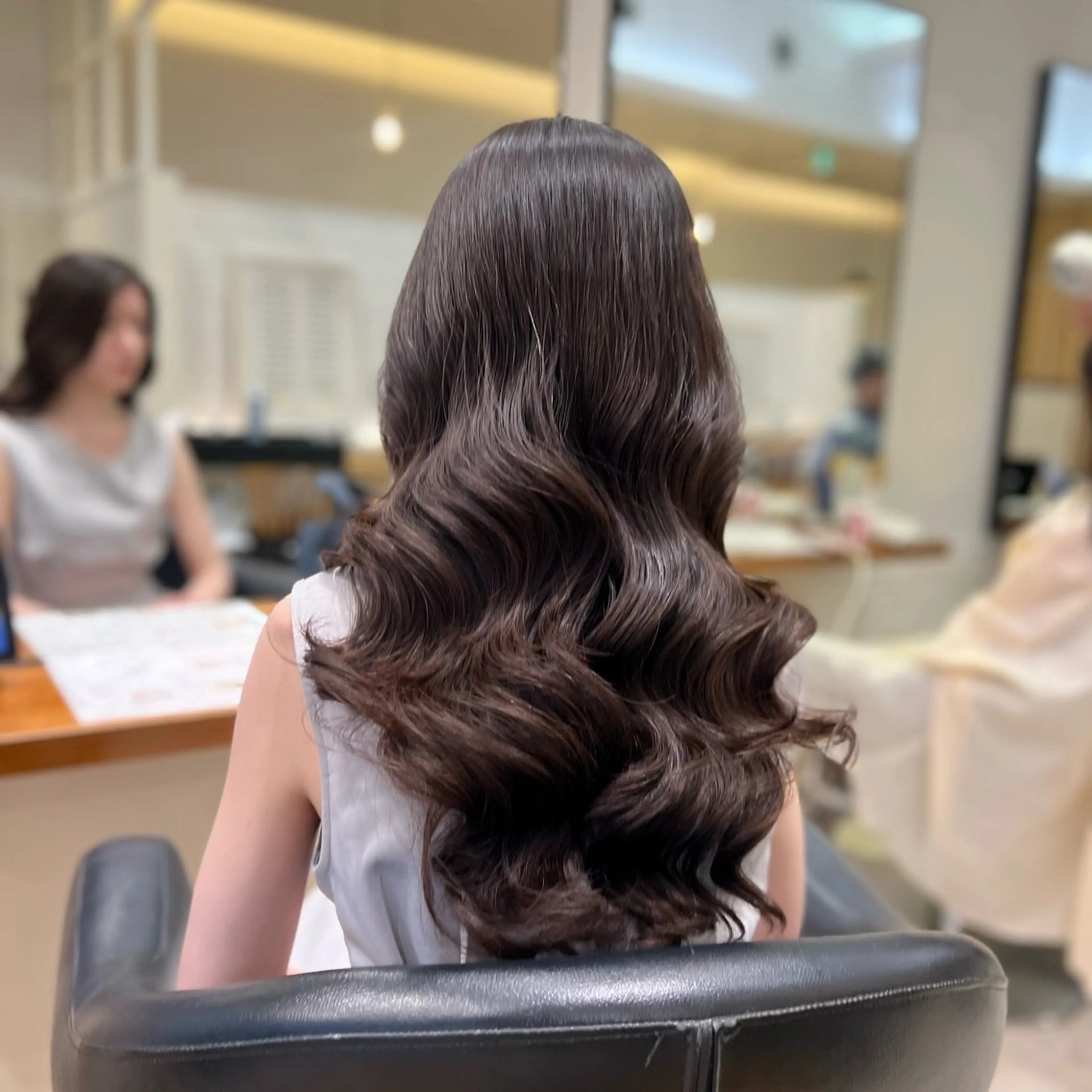 ロング 韓国風ヘア カット パーマ 🌙コテ巻き風パーマ 🌙菜月のヘアスタイル