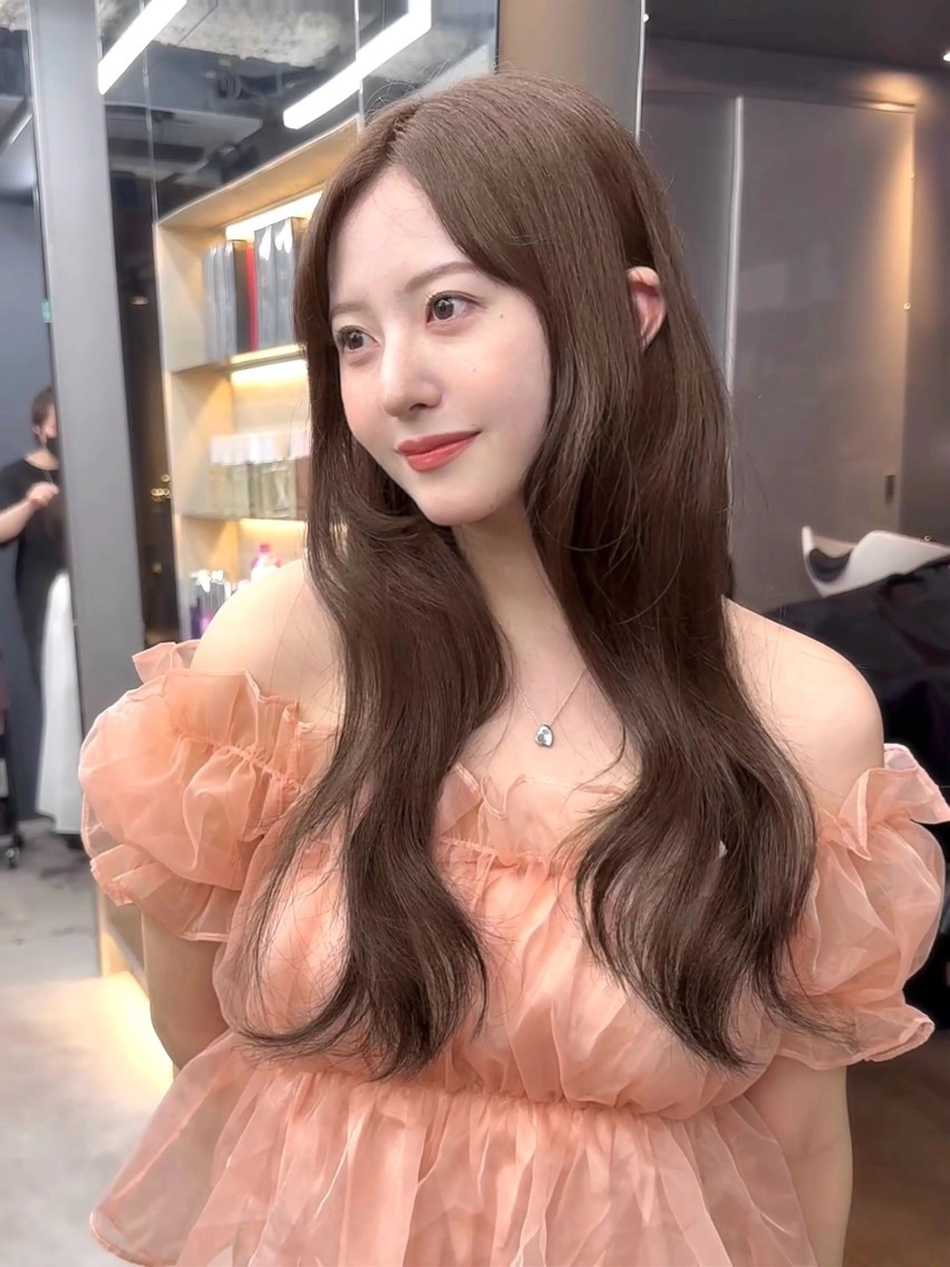 ロング カット ヘアカラー トリートメント 韓国/ワンホンヘア 髪質改善/MaCoのヘアスタイル