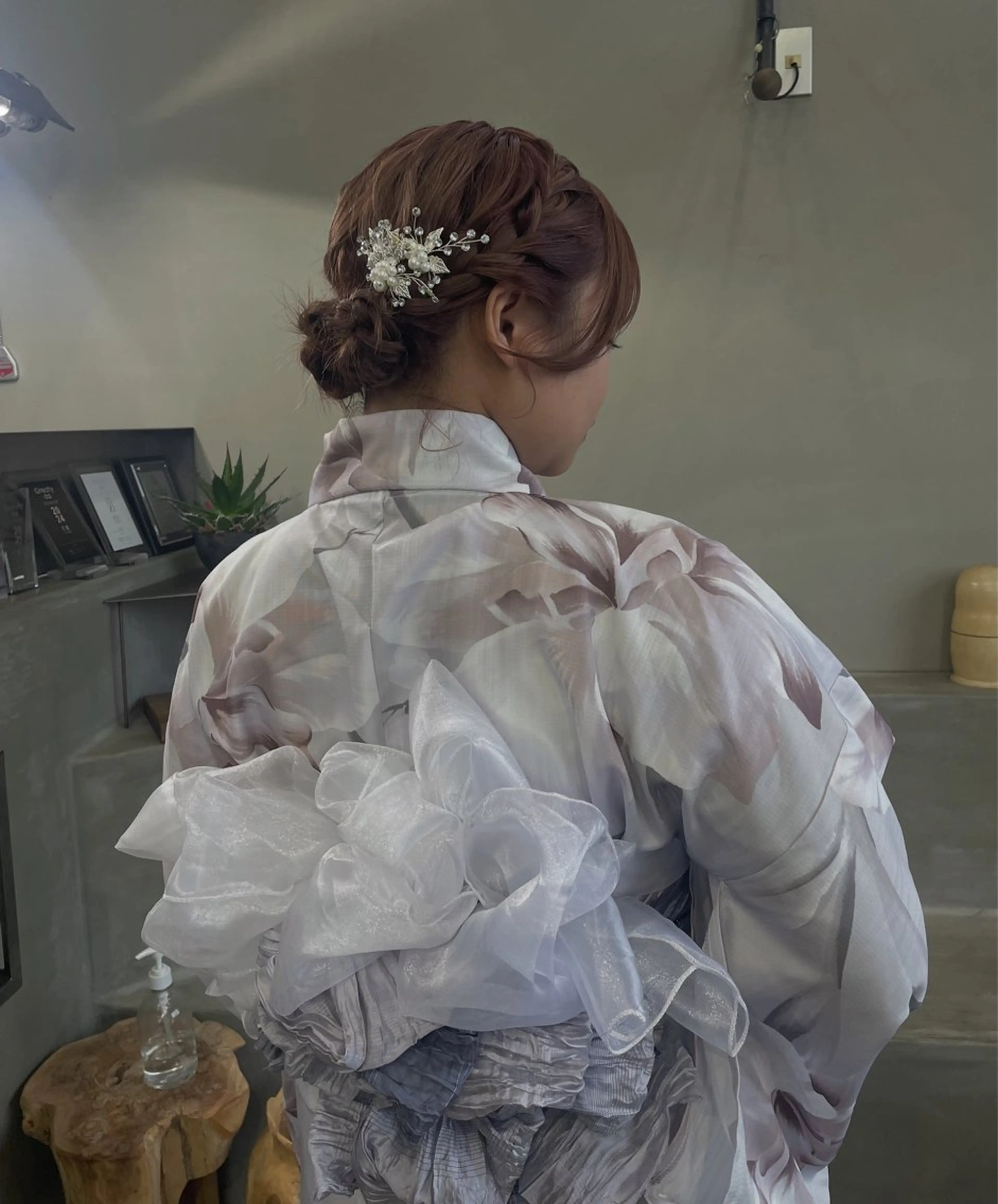 ヘアアレンジ ボブ 浴衣 ヘアセット cyan sayaのヘアスタイル