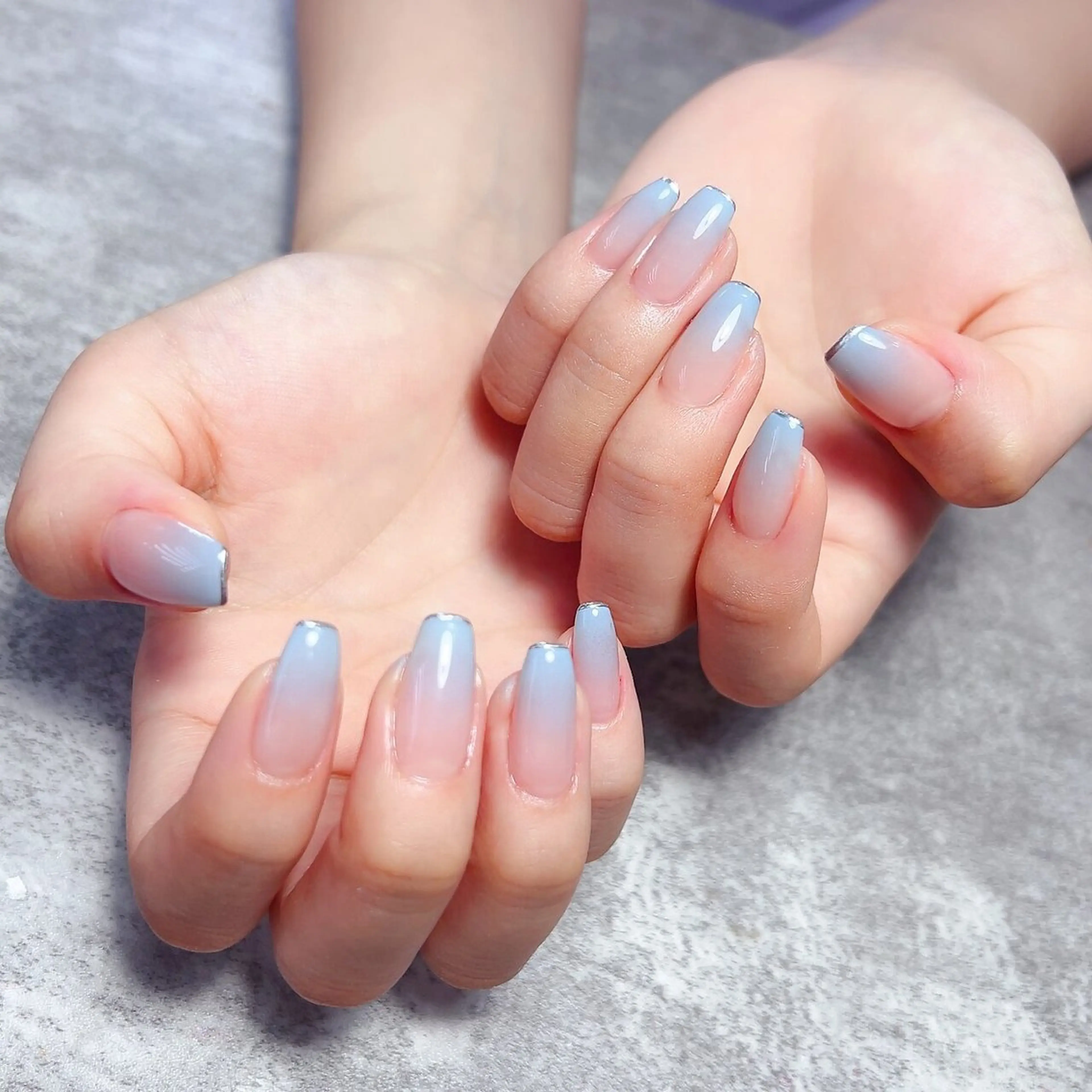 ネイル フレンチネイル グラデーション ハンドネイル Nana  nail 8:00～22:00のネイルデザイン