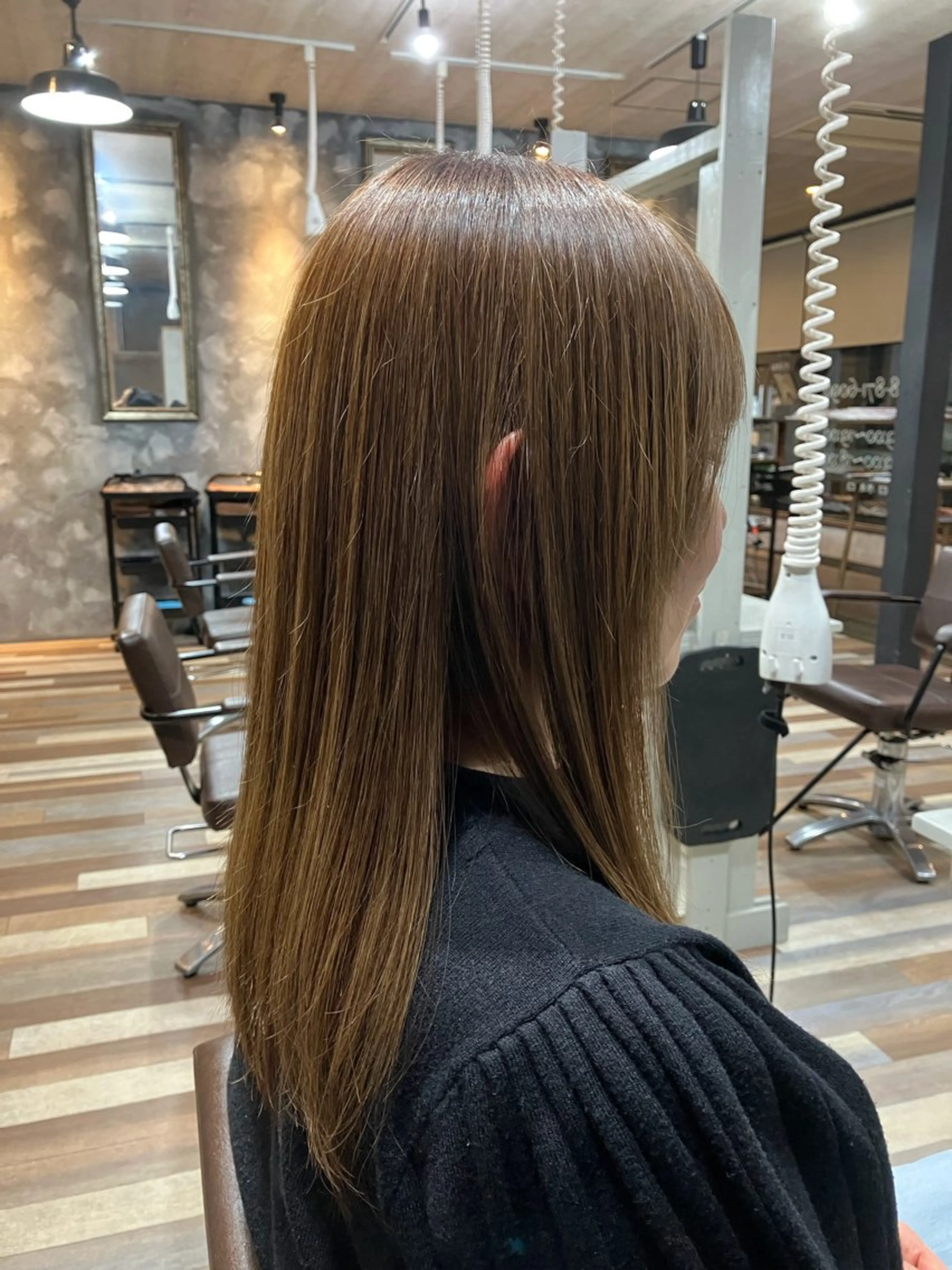 ロング カラー 髪質改善 トリートメント 坂本 明子のヘアスタイル