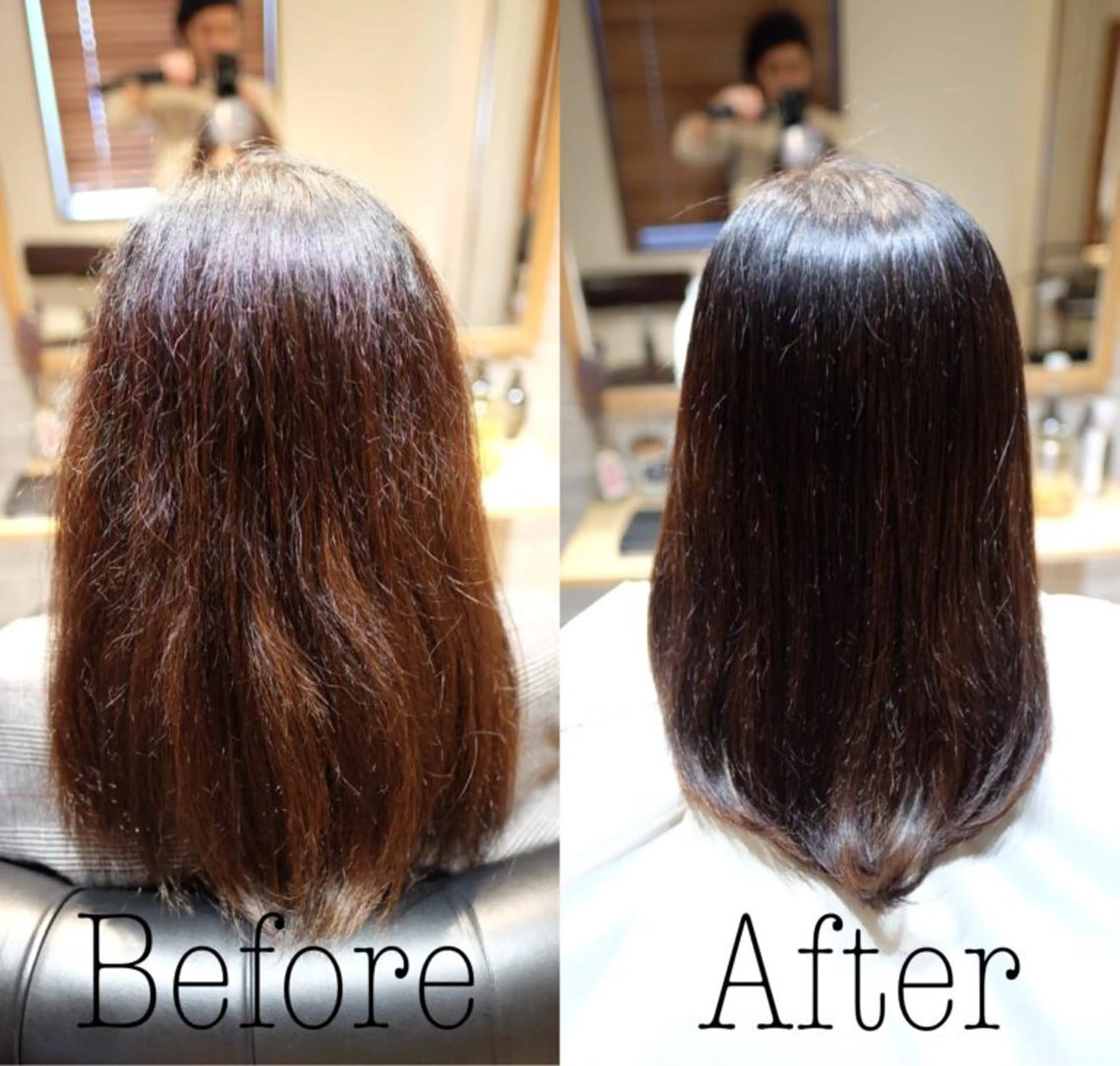 ミディアム カット 縮毛矯正 トリートメント 💐伊勢崎/髪質改善 Dears 公式💐のヘアスタイル