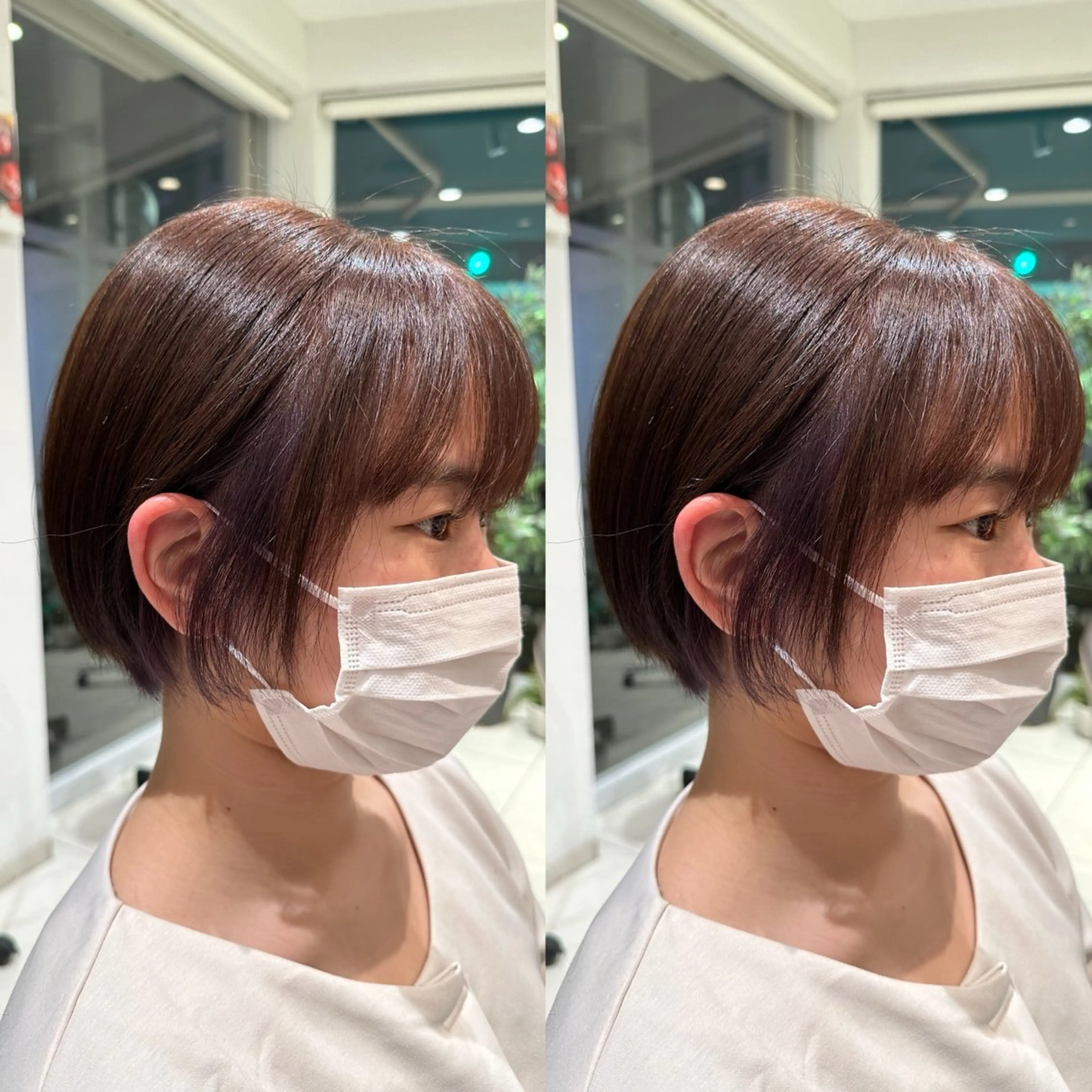 ショート ラベンダーブラウン 盛れる韓国ヘア♡ 🌻鈴木花🌈のヘアスタイル