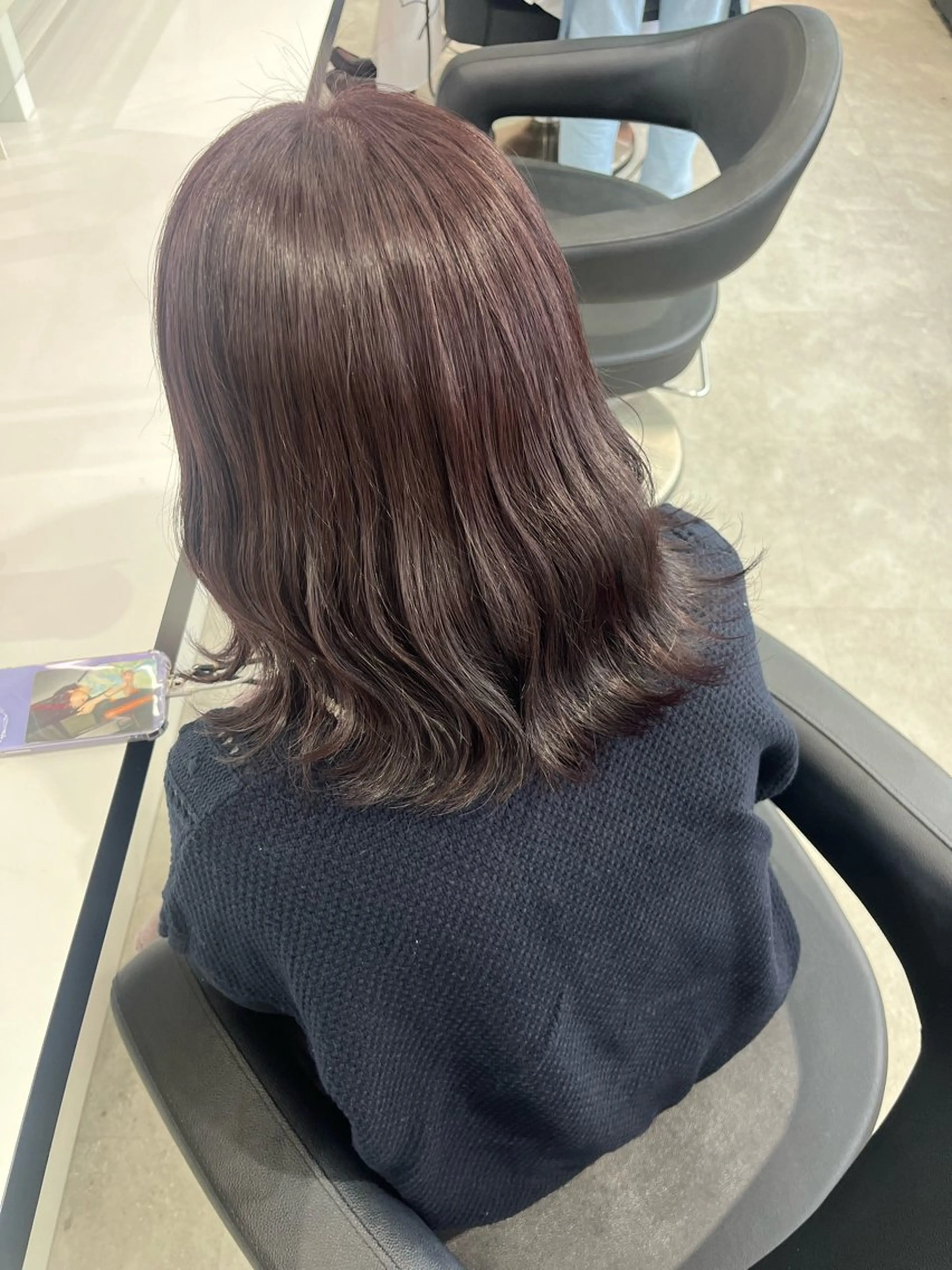 ミディアム カラー みう/仙台/暖色/ 艶髪/顔周りカット/のヘアスタイル