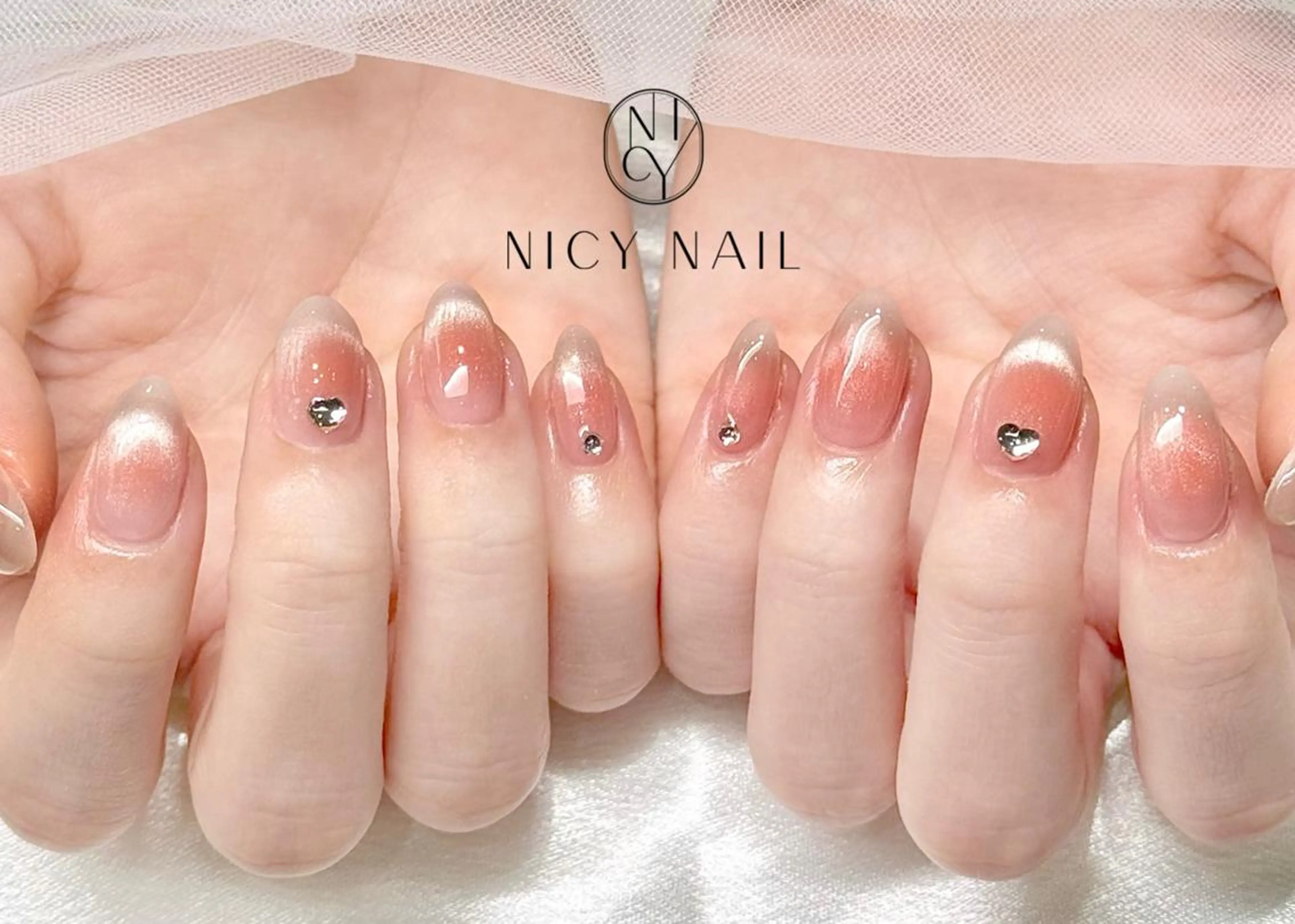 ネイル アートネイル オーロラネイル ブルー チークネイル フットネイル ハンドネイル Anna_ Nicy Nailのネイルデザイン